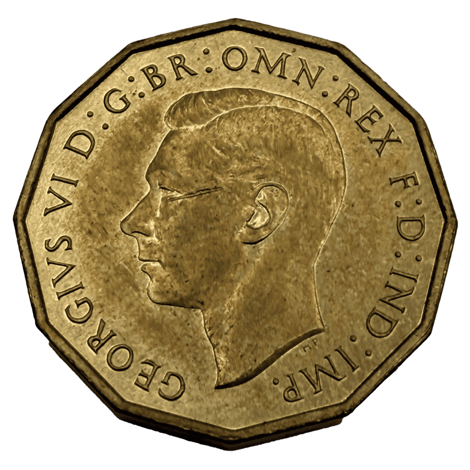 George VI Proof Brass Threepence 1937 brass George VI Proof Brass Threepence 1937