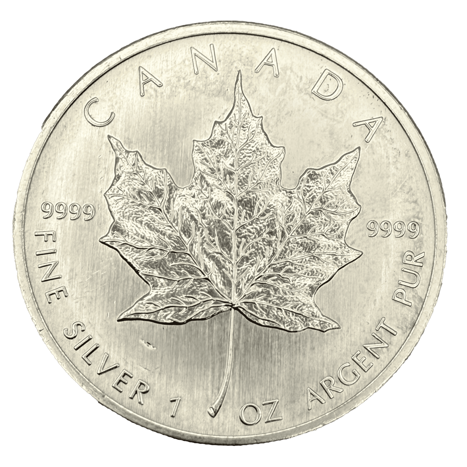 2008 Canadian Maple 1 oz .9999 Fine Silver Coin maple 2008 Canadian Maple 1 oz .9999 Fine Silver Coin