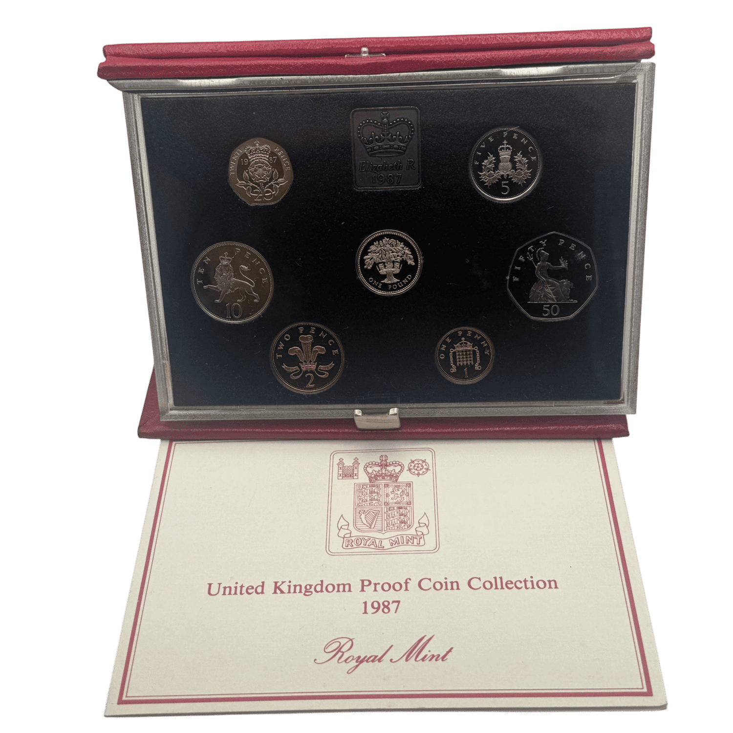 UK 1987 Deluxe Proof Coin Set deluxe proof coin set UK 1987 Deluxe Proof Coin Set