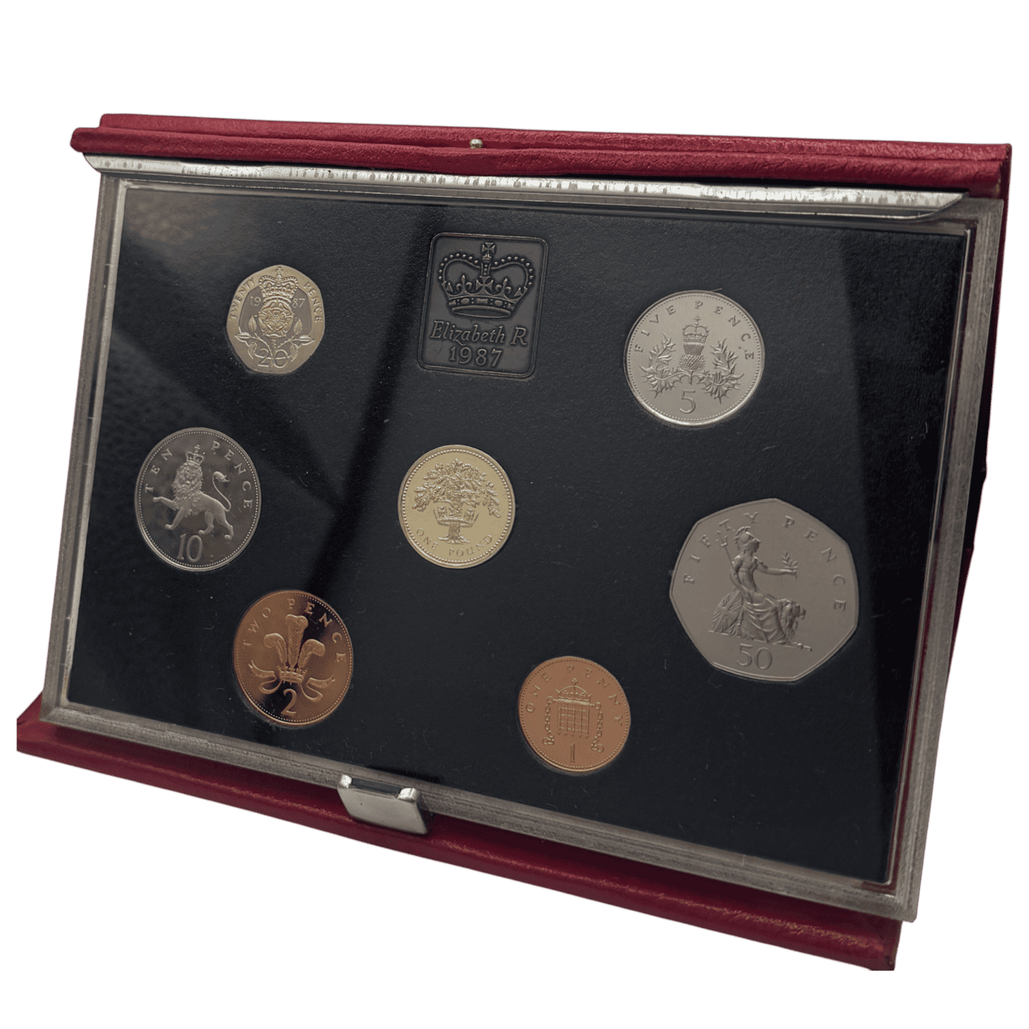 UK 1987 Deluxe Proof Coin Set deluxe proof coin set UK 1987 Deluxe Proof Coin Set