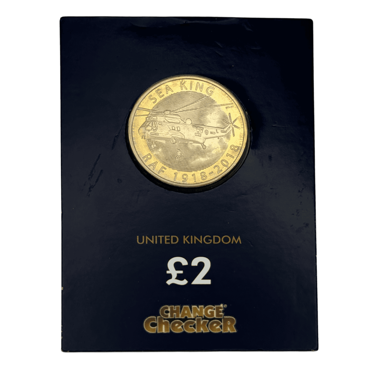 UK RAF Sea King 2018 Circulated £2 Coin in Change Checker Card sea king UK RAF Sea King 2018 Circulated £2 Coin in Change Checker Card