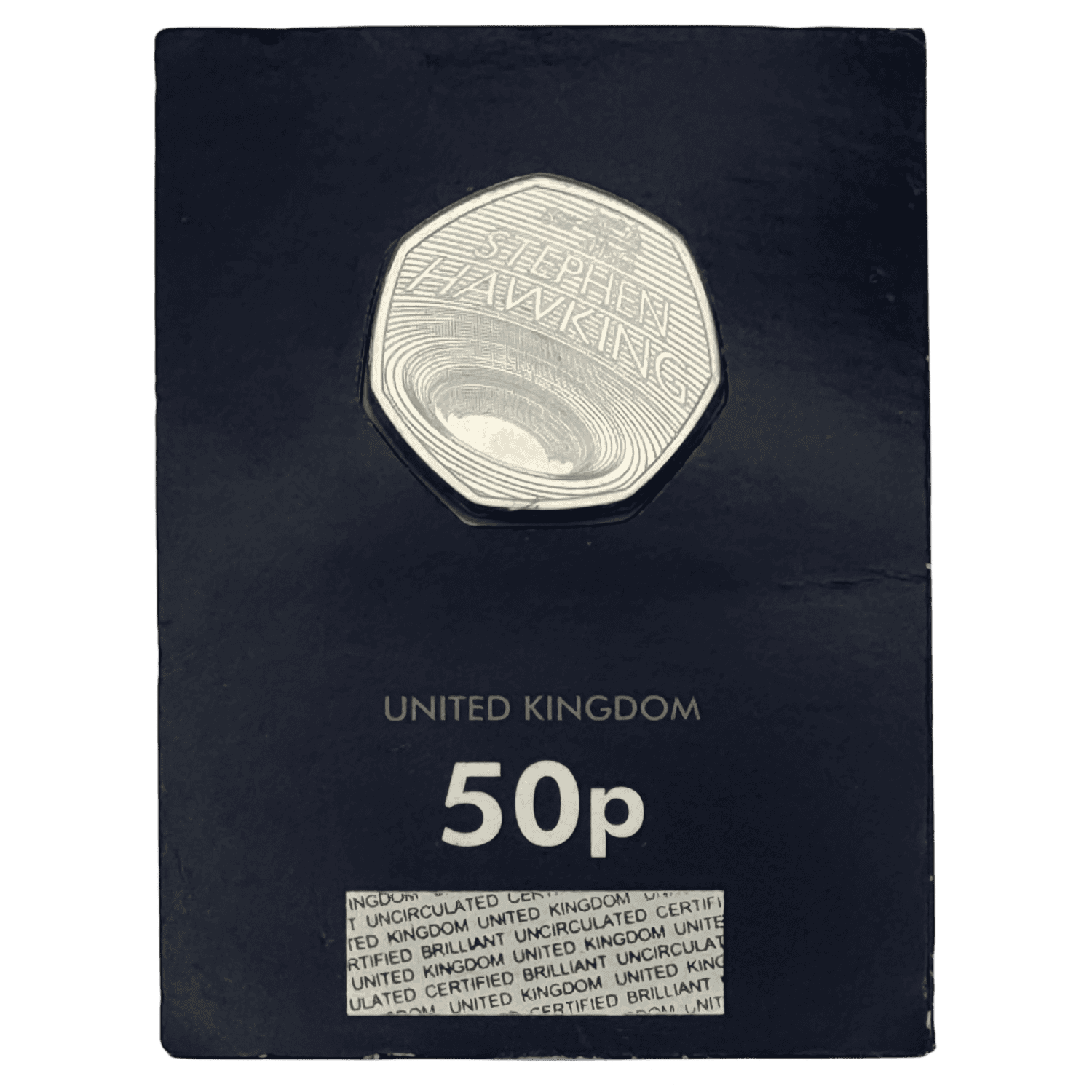 Stephen Hawking 2019 Brilliant Uncirculated 50p in Change Checker Card stephen hawking Stephen Hawking 2019 Brilliant Uncirculated 50p in Change Checker Card