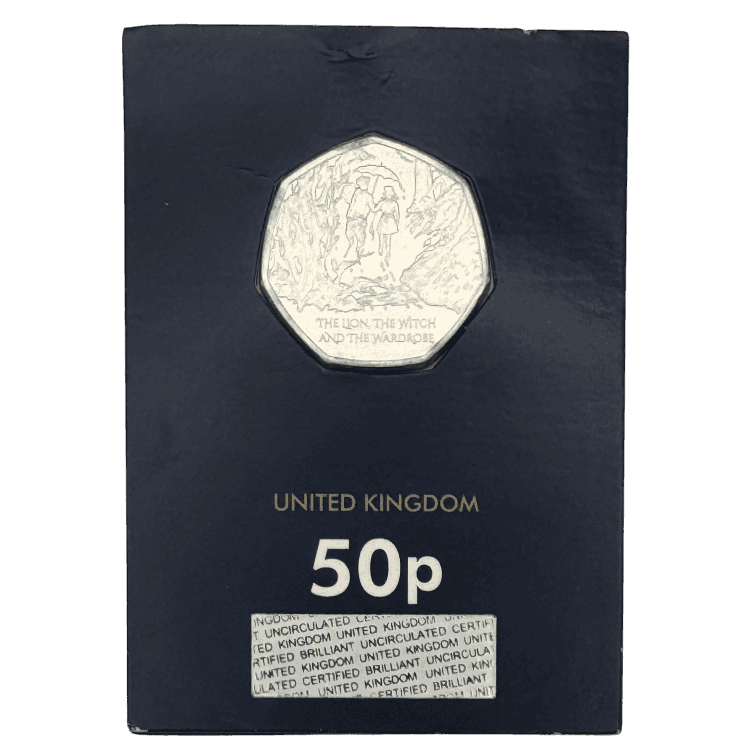 The Lion, The Witch and The Wardrobe 2023 Brilliant Uncirculated 50p in Change Checker Card the lion The Lion, The Witch and The Wardrobe 2023 Brilliant Uncirculated 50p in Change Checker Card