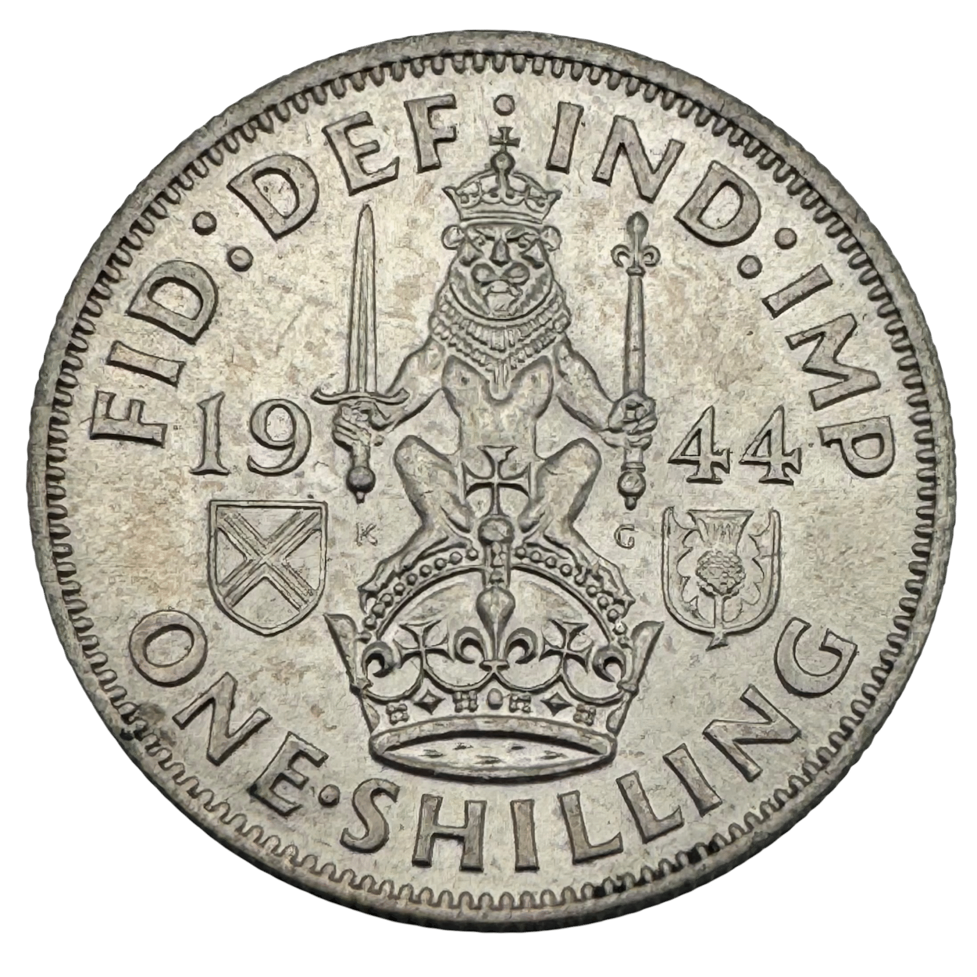 George VI Scottish Shilling 1944 Brilliant Uncirculated 1944 George VI Scottish Shilling 1944 Brilliant Uncirculated
