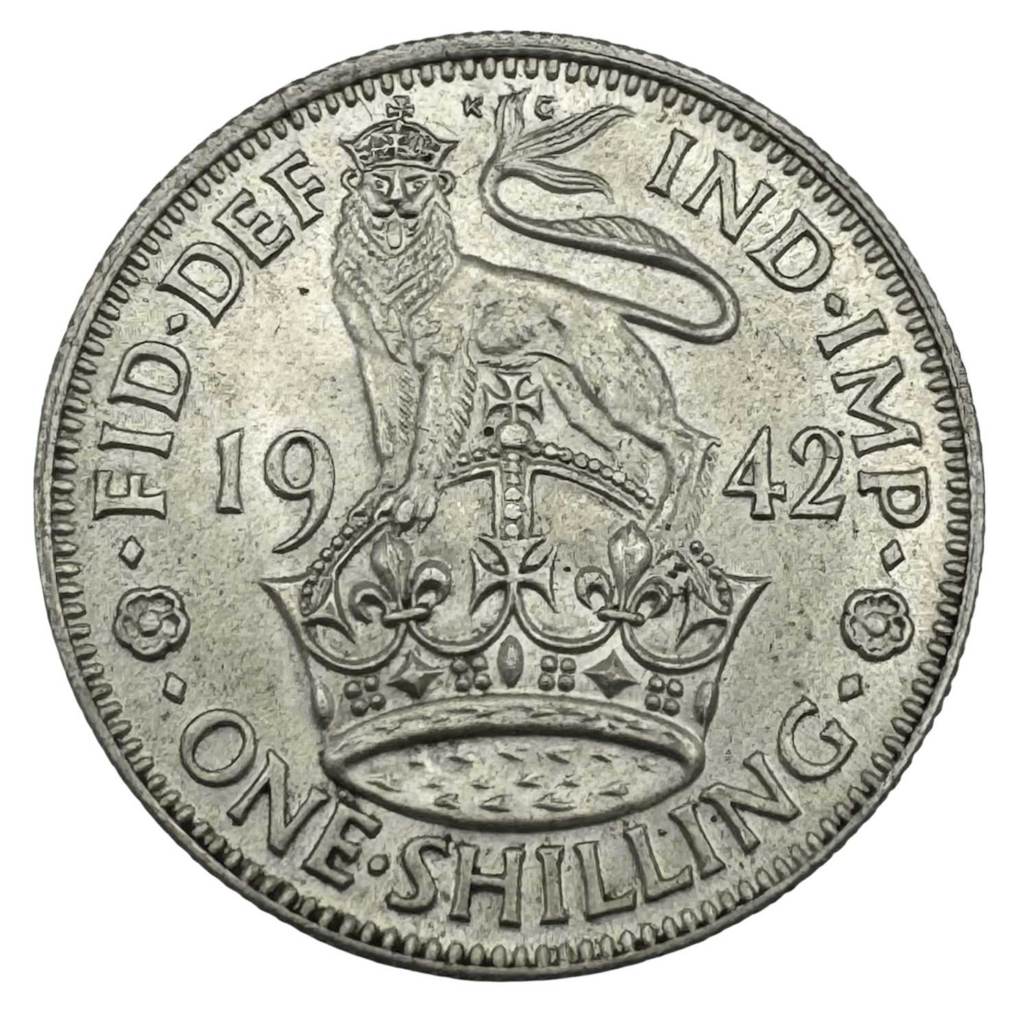 George VI English Shilling 1942 Brilliant Uncirculated 1942 George VI English Shilling 1942 Brilliant Uncirculated