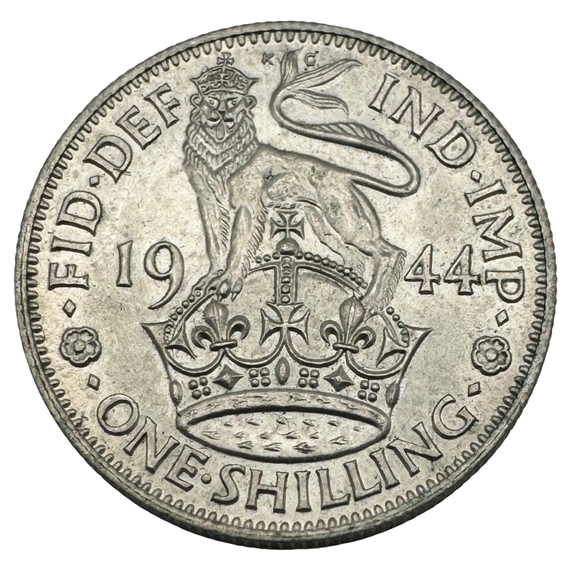George VI English Shilling 1944 Brilliant Uncirculated 1944 George VI English Shilling 1944 Brilliant Uncirculated