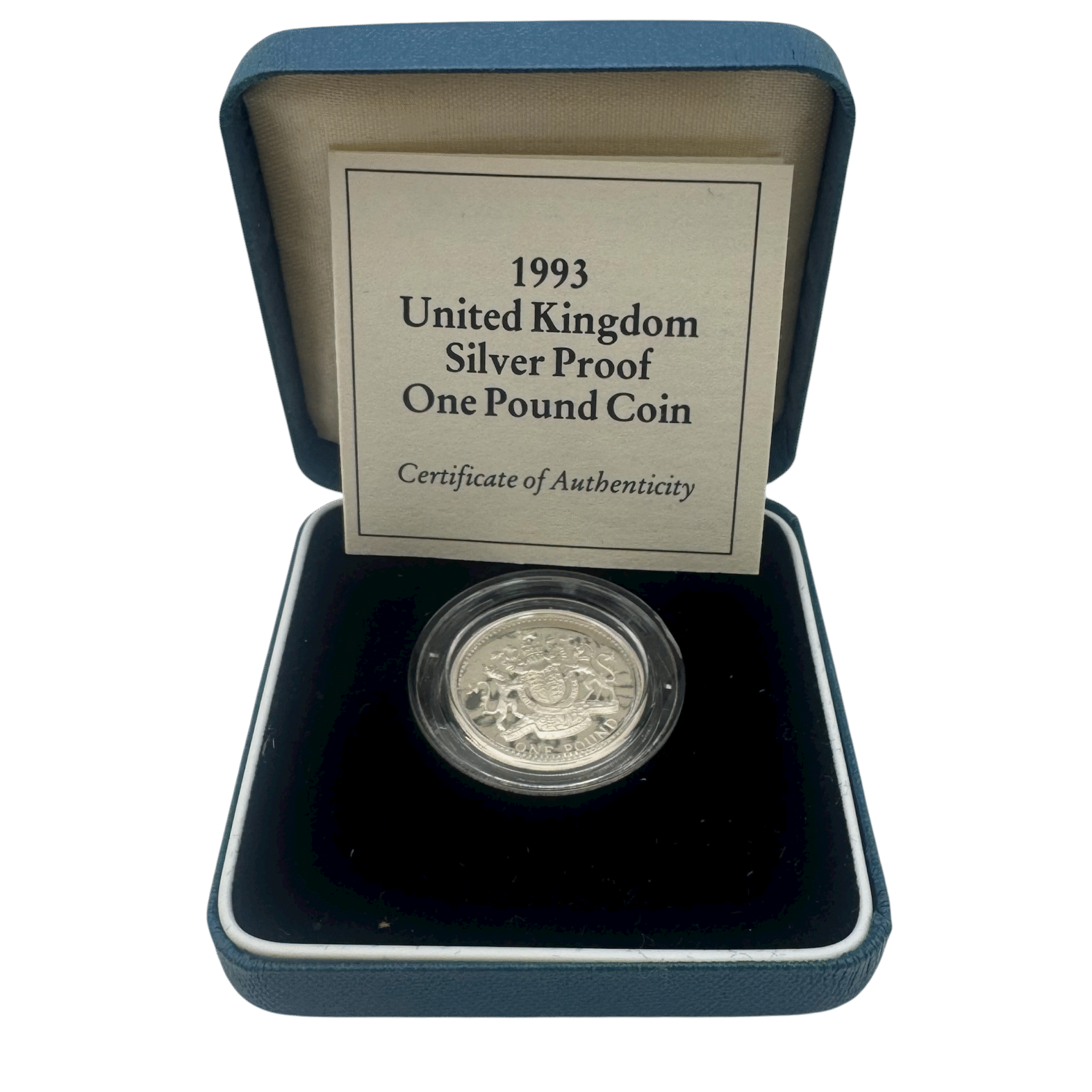 1993 United Kingdom Silver Proof One Pound Coin 1993 1993 United Kingdom Silver Proof One Pound Coin