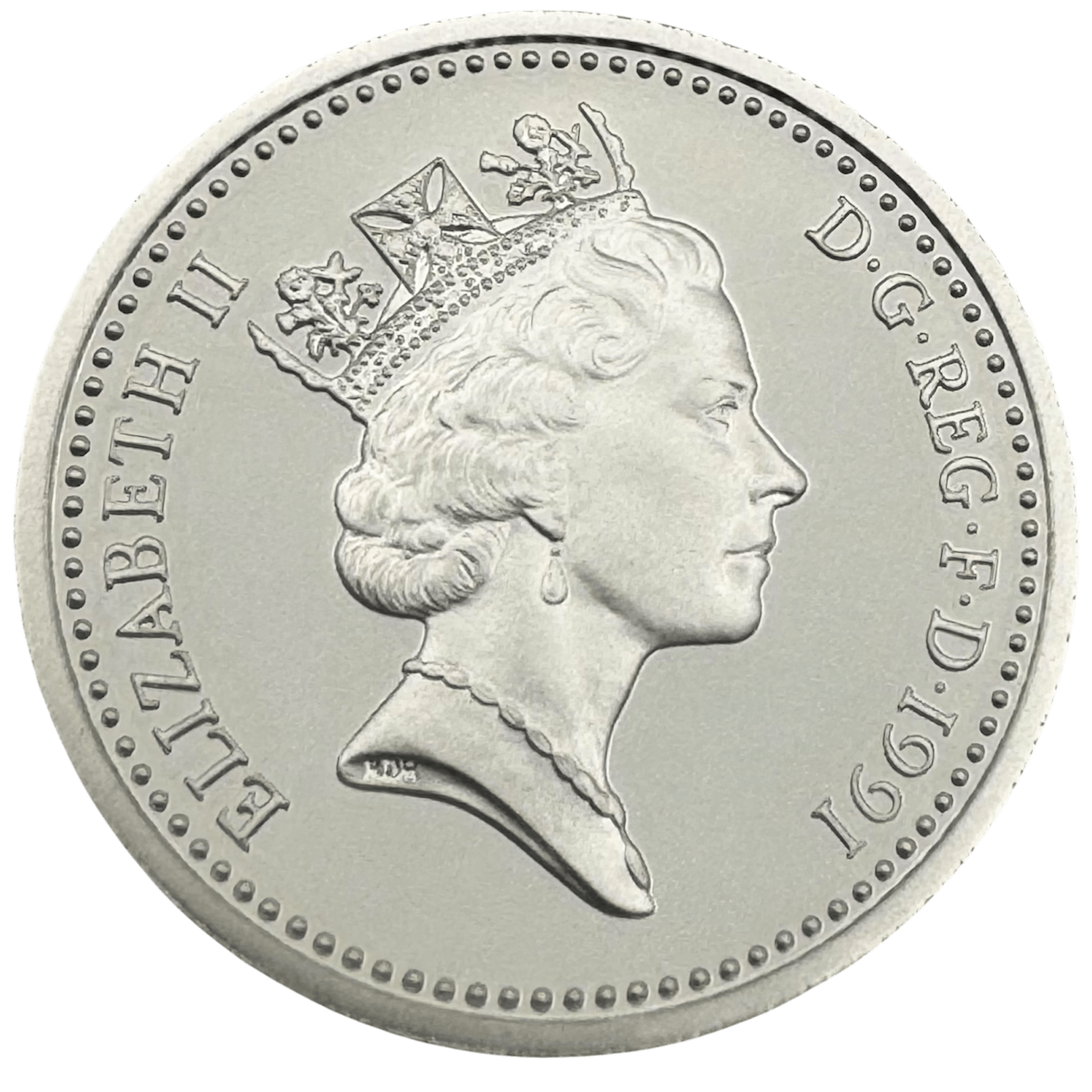 1991 United Kingdom Silver Proof One Pound Coin 1991 1991 United Kingdom Silver Proof One Pound Coin