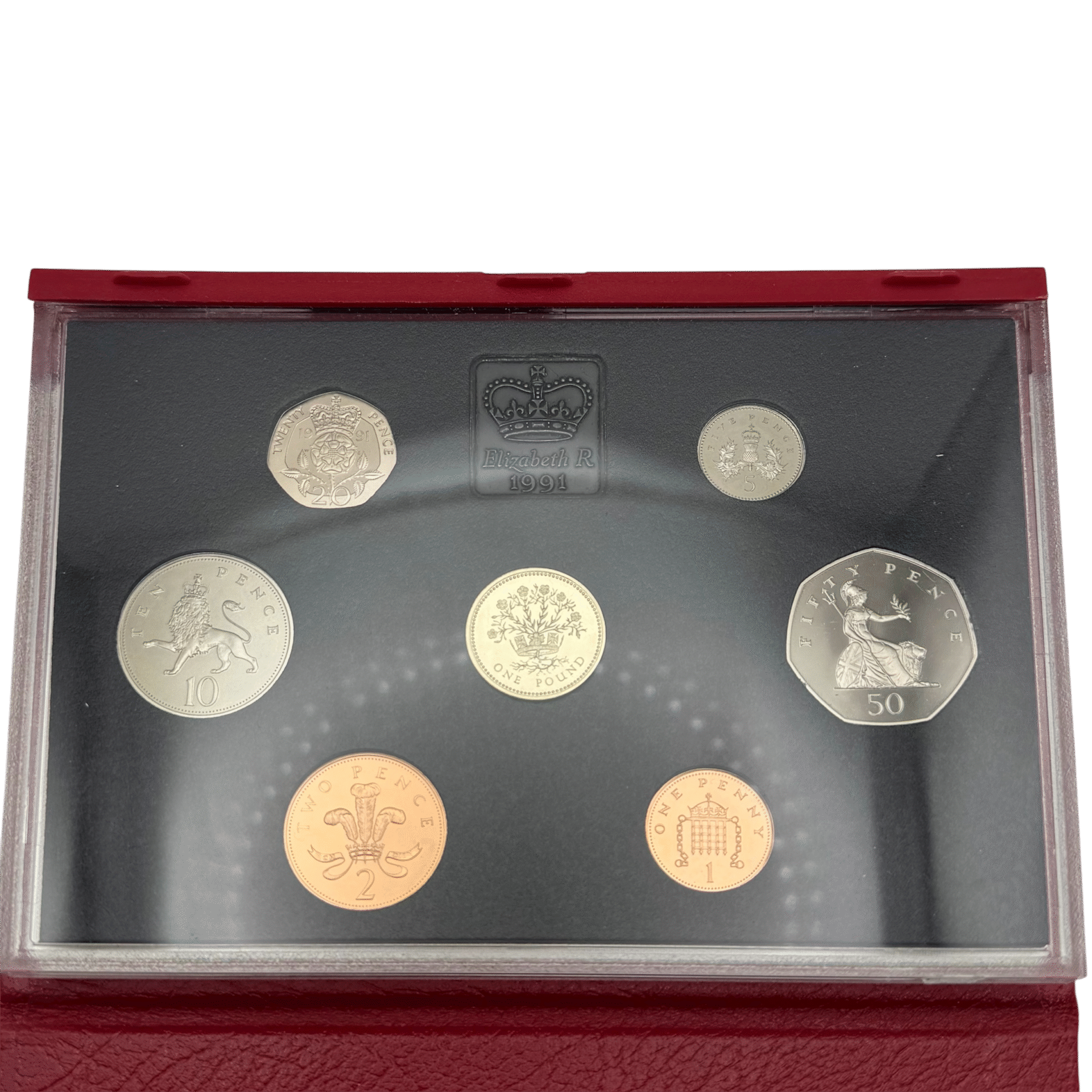 1991 United Kingdom De-luxe Proof Coin Collection 1991 1991 United Kingdom De-luxe Proof Coin Collection