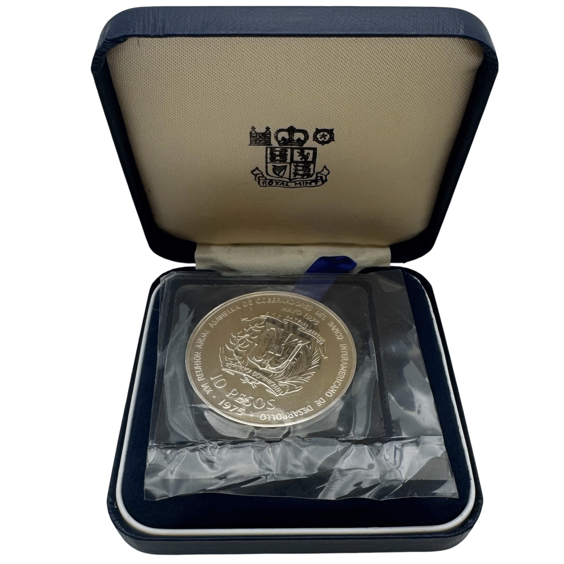 1975 Dominican Republic Silver 10 Pesos 1975 1975 Dominica Silver 10 Pesos