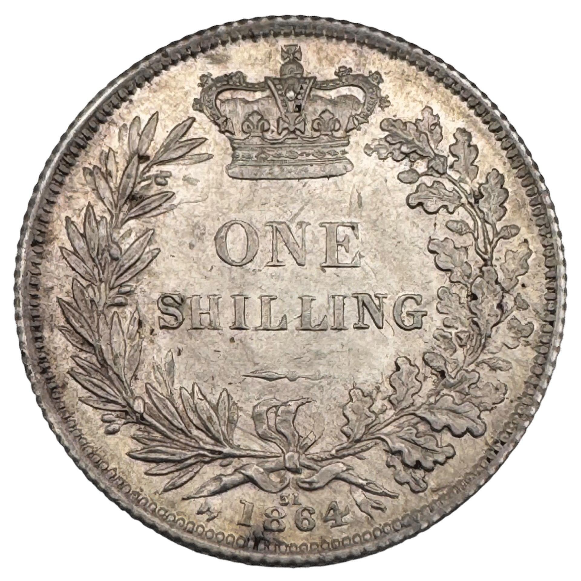 Queen Victoria Young Head 1864 Shilling Proof-Like Uncirculated 1864 Queen Victoria Young Head 1864 Shilling Proof-Like Uncirculated