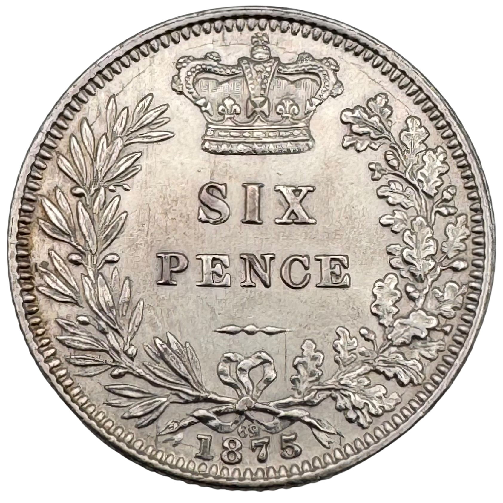 Queen Victoria Young Head 1875 Sixpence Uncirculated 1875 Queen Victoria Young Head 1875 Sixpence Uncirculated