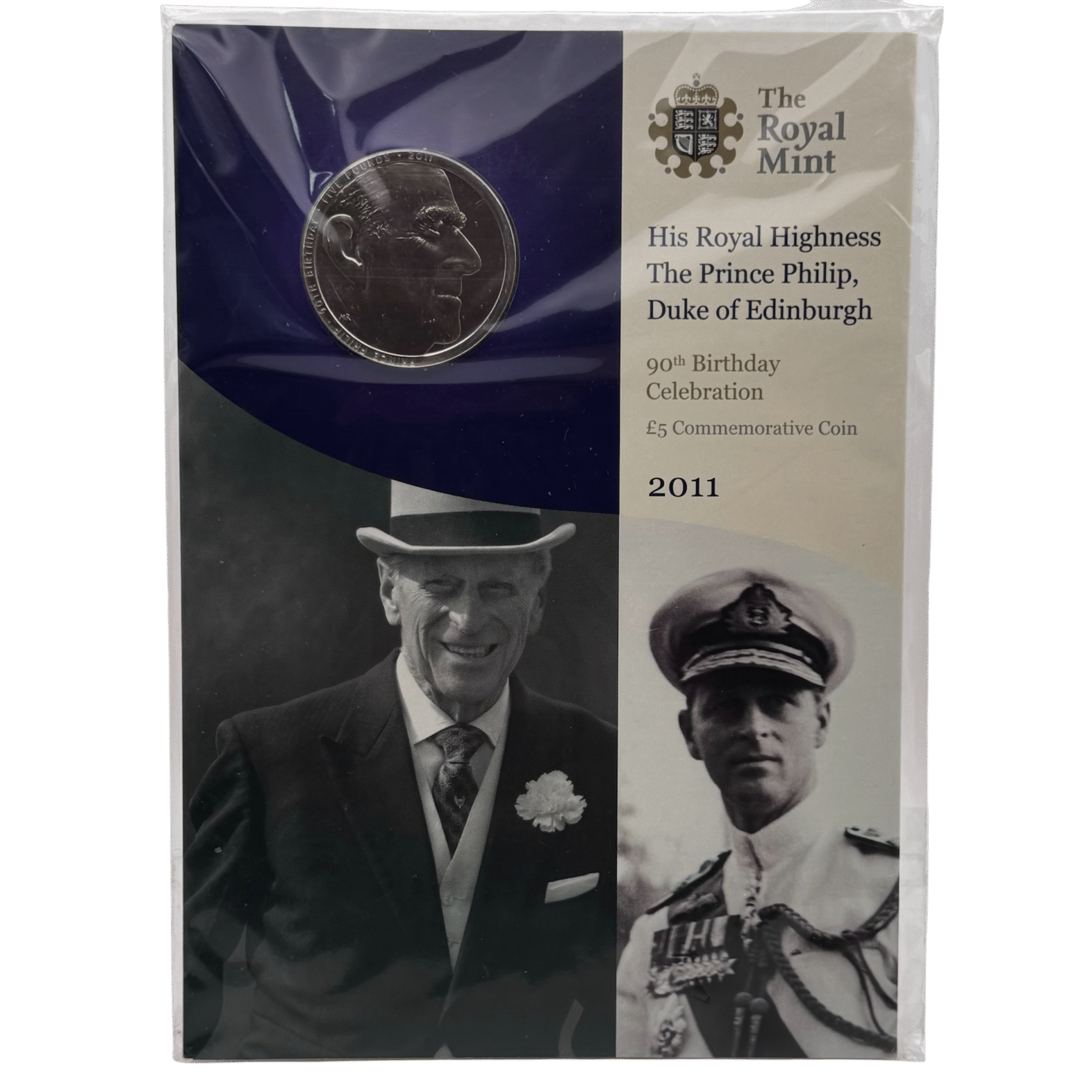 HRH Prince Philip 90th Birthday 2011 £5 Brilliant Uncirculated Coin in Blister Pack 90th HRH Prince Philip 90th Birthday 2011 £5 Brilliant Uncirculated Coin in Blister Pack