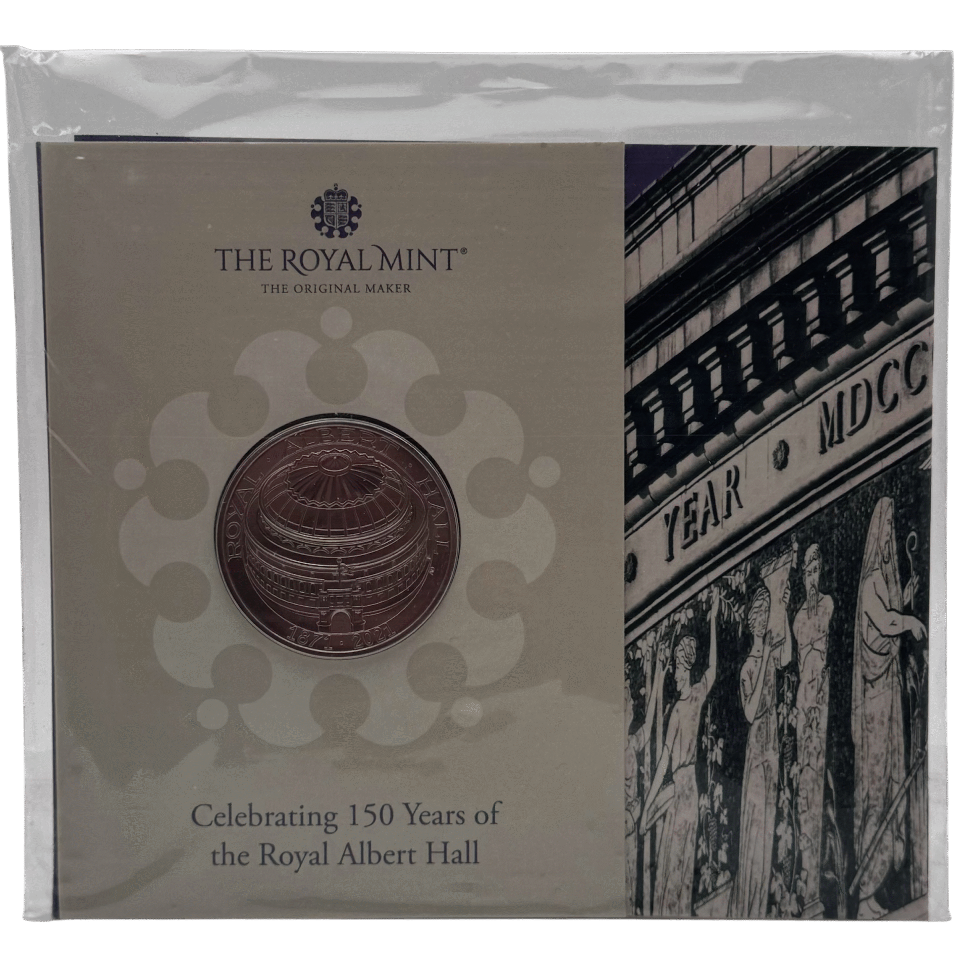 150 Years of The Royal Albert Hall 2021 £5 Brilliant Uncirculated Coin in Blister Pack 150 150 Years of The Royal Albert Hall 2021 £5 Brilliant Uncirculated Coin in Blister Pack