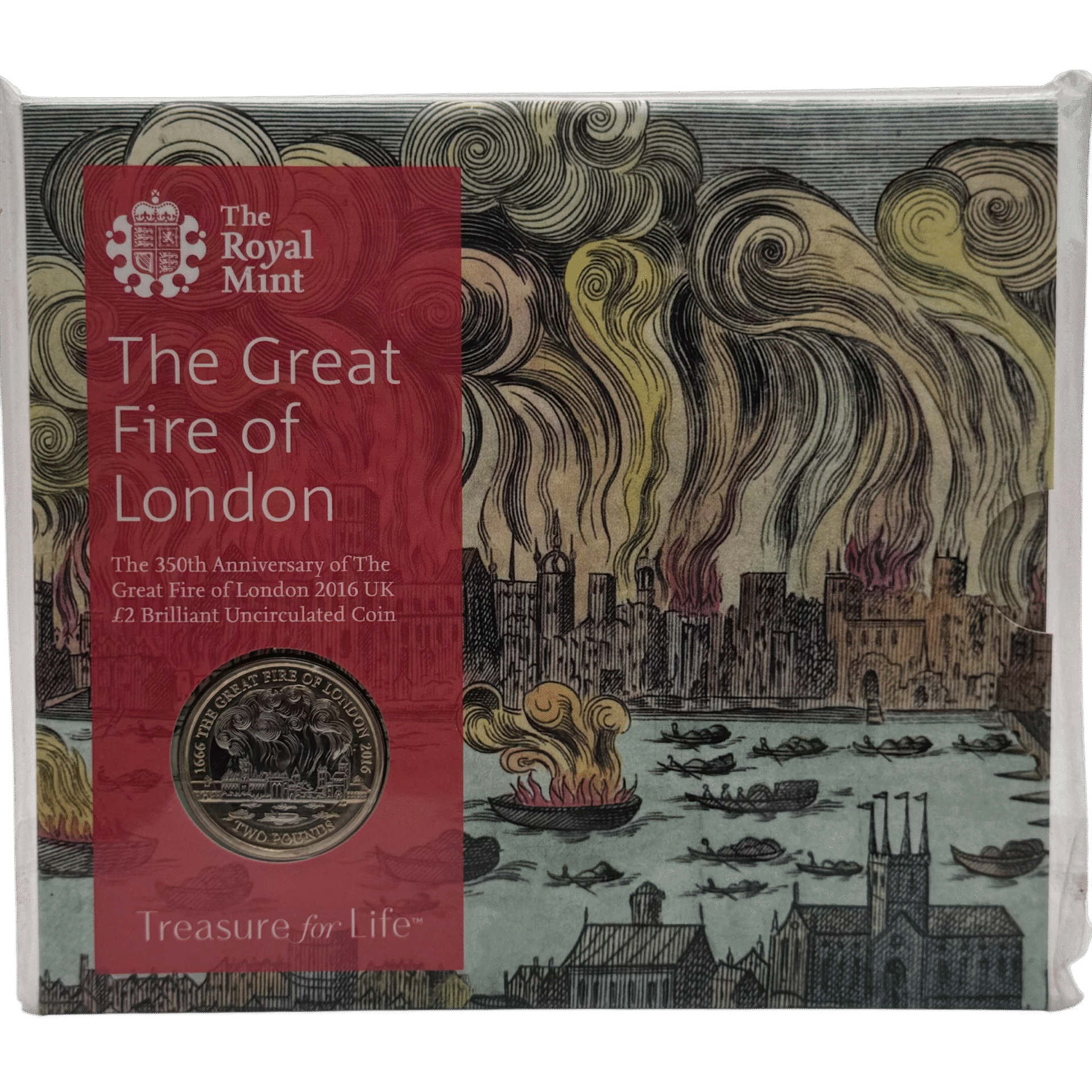 The Great Fire of London 2016 £2 Brilliant Uncirculated Coin in Blister Pack 2016 The Great Fire of London 2016 £2 Brilliant Uncirculated Coin in Blister Pack