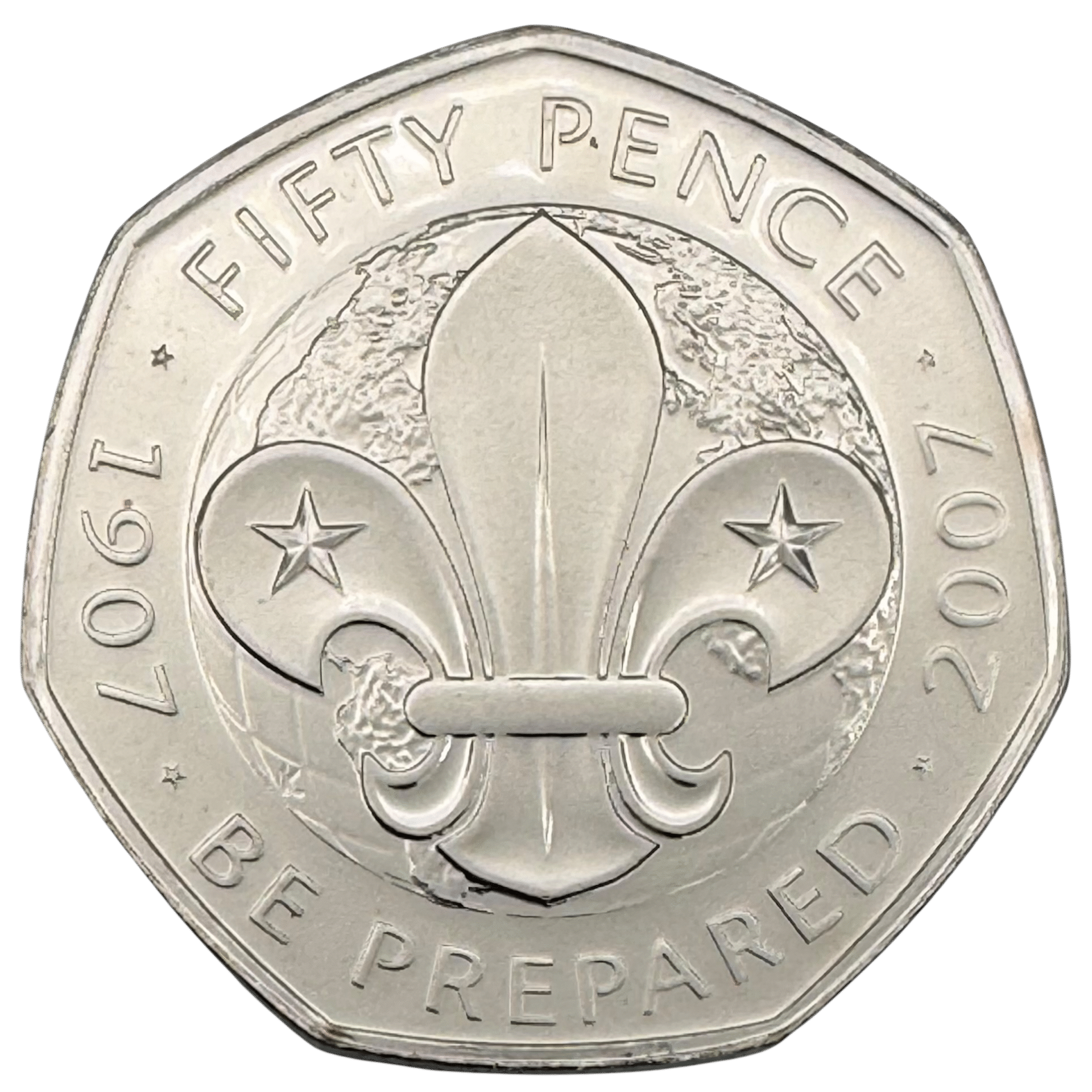 2007 Scouts 'Be Prepared' 50p Brilliant Uncirculated Coin 2007 2007 Scouts 'Be Prepared' 50p Brilliant Uncirculated Coin