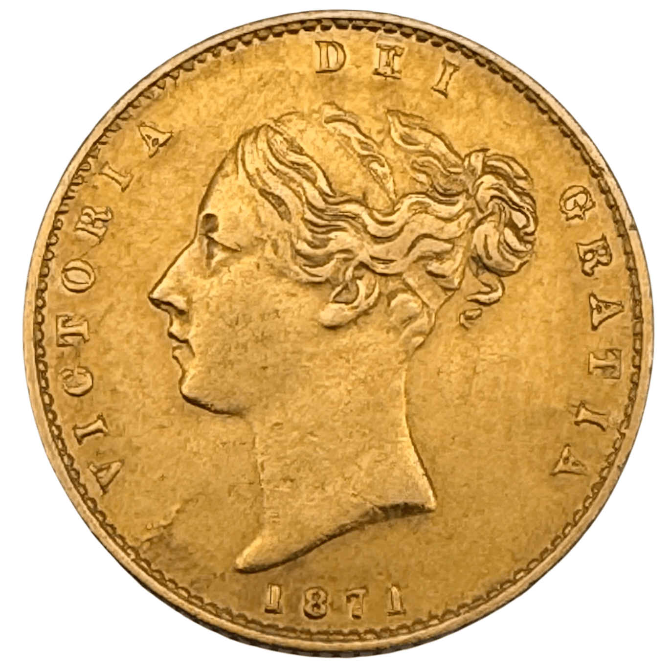 Victoria YH 1871 Gold Half Sovereign Near Extremely Fine S.3860 1871 Victoria YH 1871 Gold Half Sovereign Near Extremely Fine S.3860
