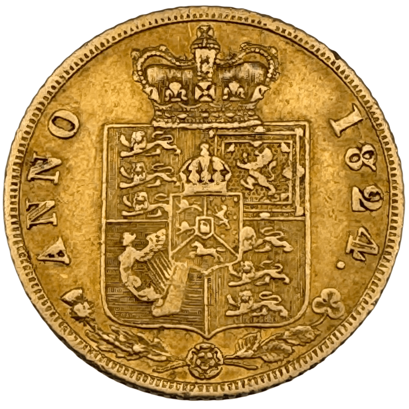 George IV 1824 Gold Half Sovereign Good Very Fine S.3803 1824 George IV 1824 Gold Half Sovereign Good Very Fine S.3803