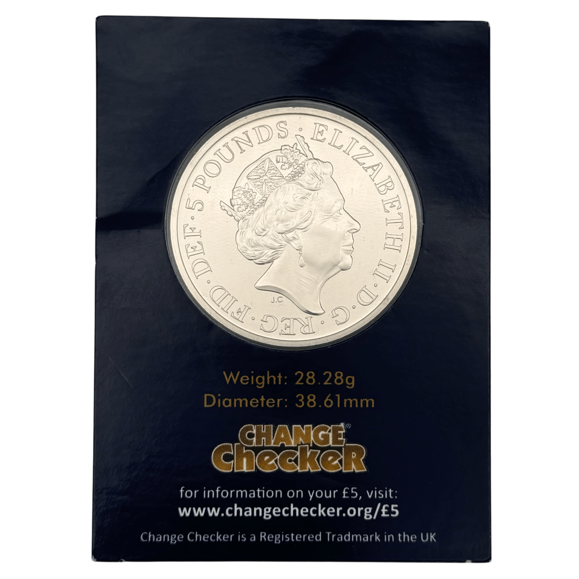 Lion of England 2022 £5 Brilliant Uncirculated Coin in Change Checker Card lion Lion of England 2022 £5 Brilliant Uncirculated Coin in Change Checker Card