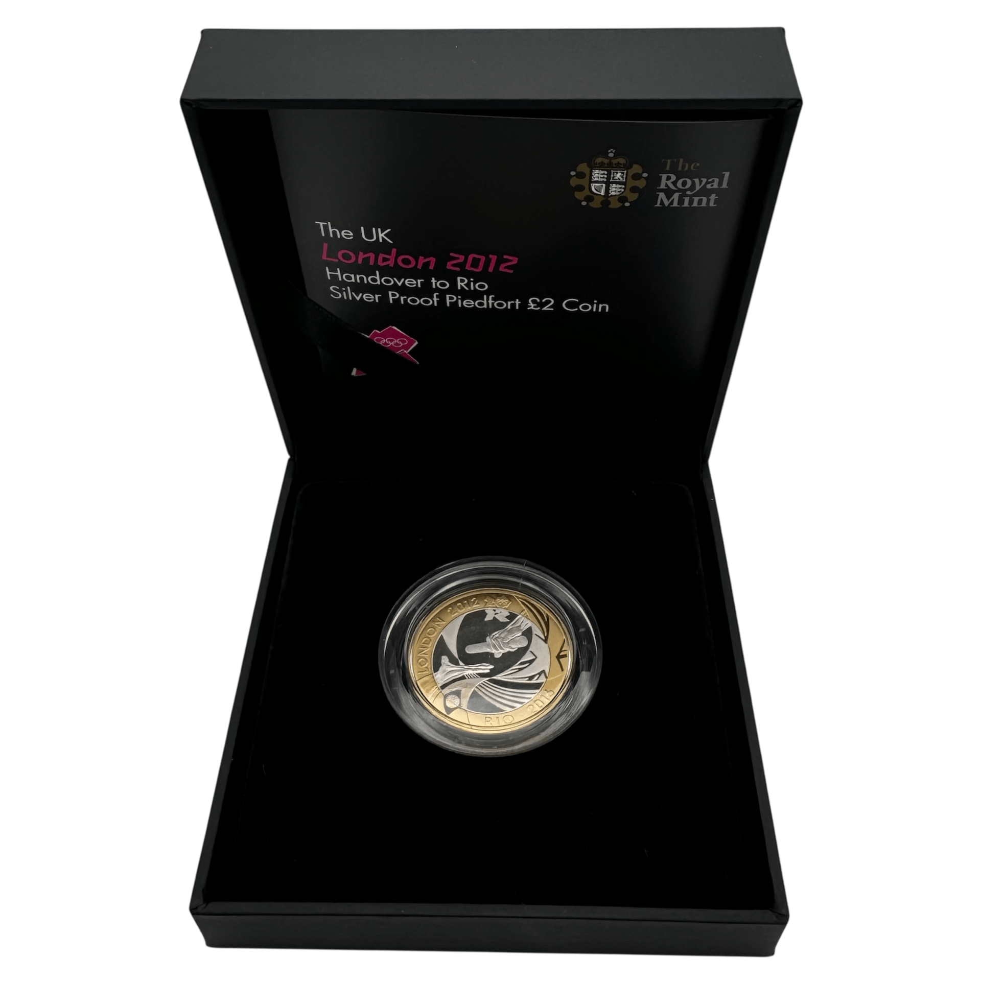 London 2012 Handover to Rio £2 Silver Proof Piedfort Coin 2012 London 2012 Handover to Rio £2 Silver Proof Piedfort Coin