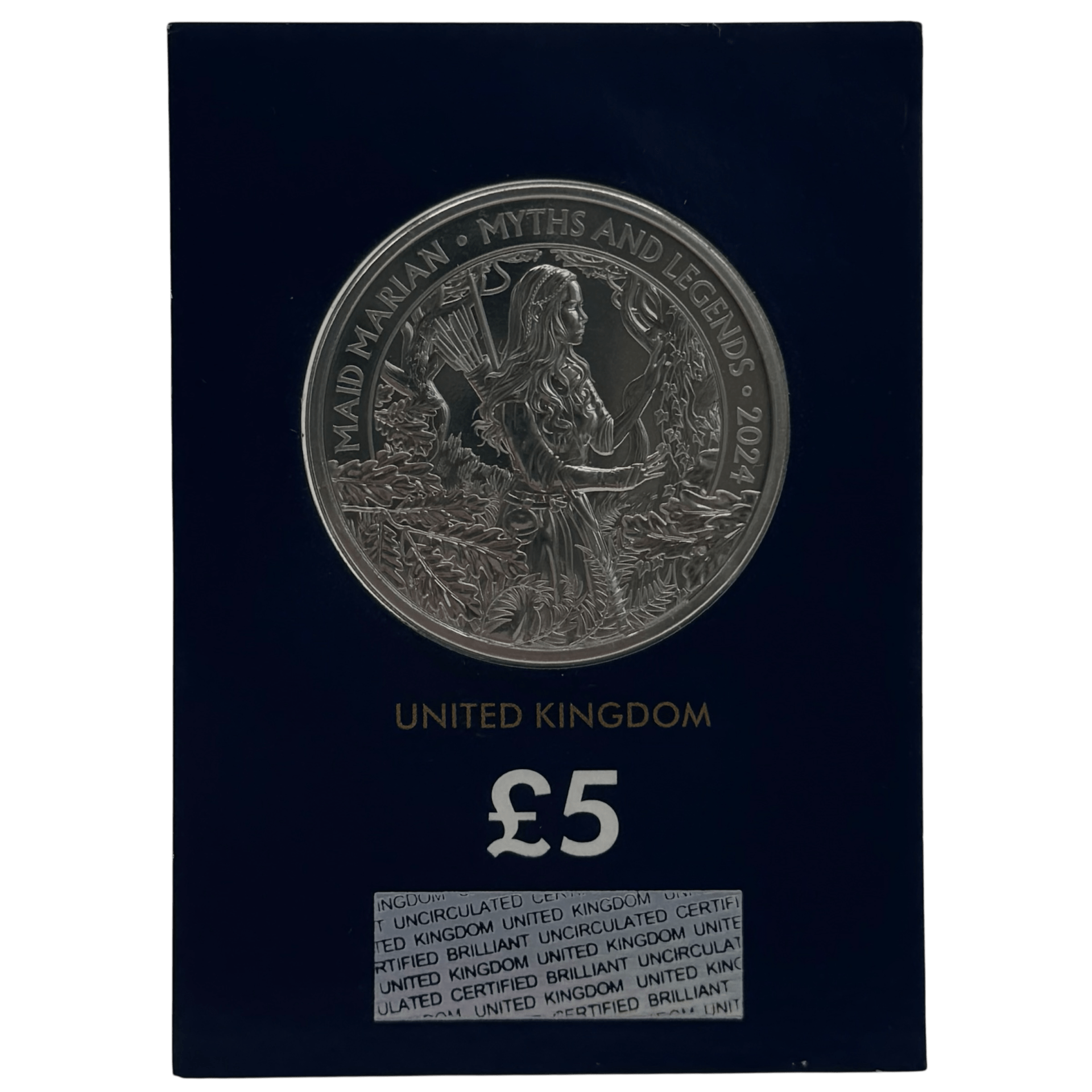 Maid Marian 2024 Myths and Legends £5 Brilliant Uncirculated Coin in Change Checker Card maid marian Maid Marian 2024 Myths and Legends £5 Brilliant Uncirculated Coin in Change Checker Card