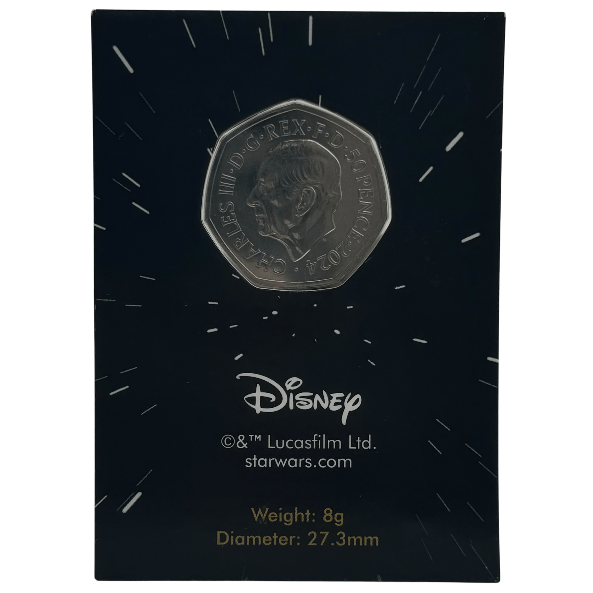 Star Wars Han & Chewbacca 2024 50p Brilliant Uncirculated Coin in Change Checker Card Star Wars Han & Chewbacca 2024 50p Brilliant Uncirculated Coin in Change Checker Card