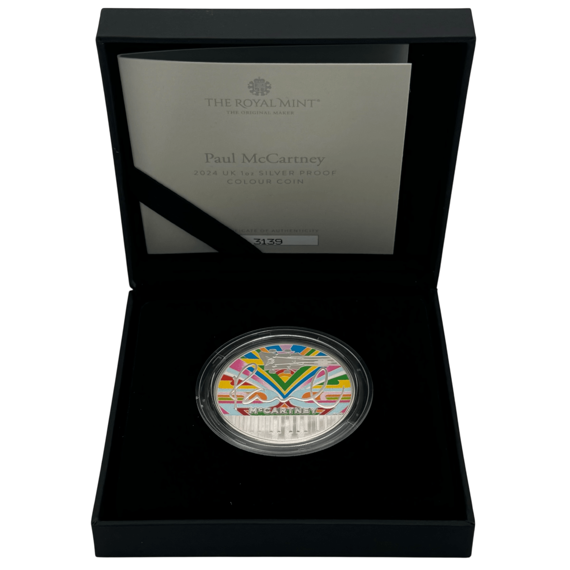 2024 Paul McCartney 1oz Silver Proof Colour Coin paul mccartney 2024 Paul McCartney 1oz Silver Proof Colour Coin