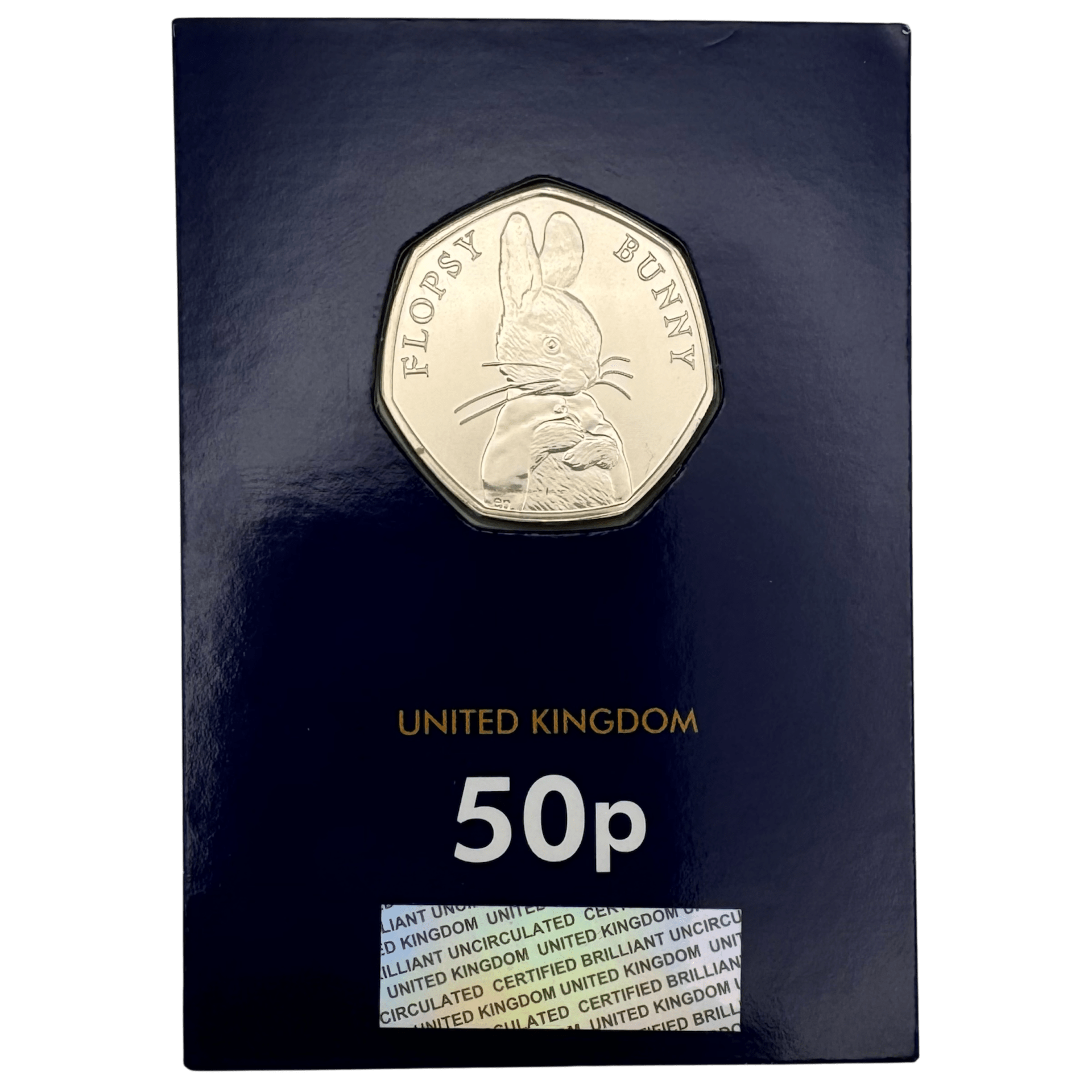 2018 Flopsy Bunny 50p BU Coin in Change Checker Card flopsy bunny 2018 Flopsy Bunny 50p BU Coin in Change Checker Card