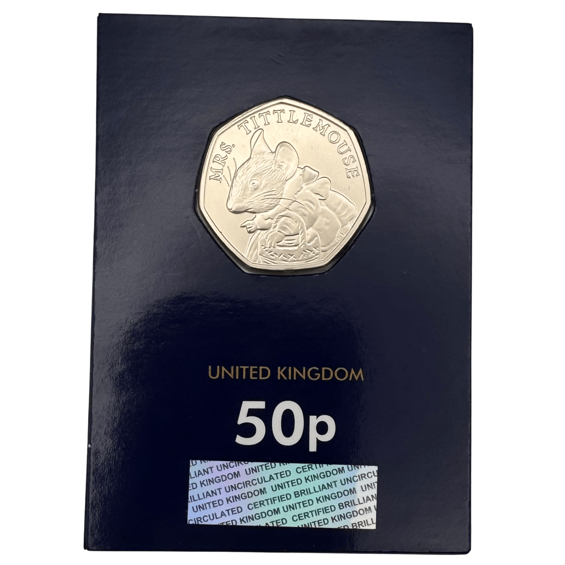 2018 Mrs Tittlemouse 50p BU Coin in Change Checker Card mrs tittlemouse 2018 Mrs Tittlemouse 50p BU Coin in Change Checker Card