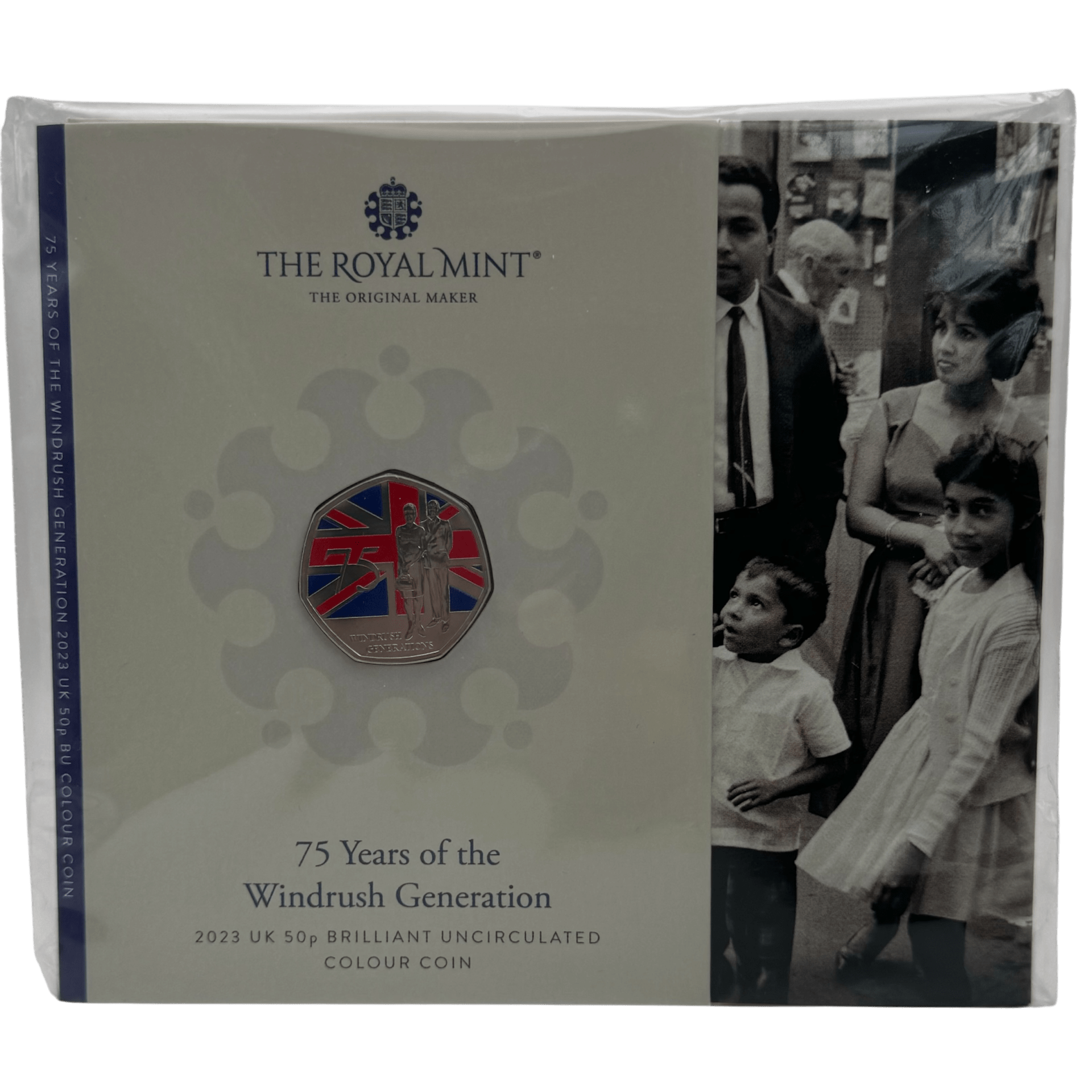2023 75 Years of The Windrush Generation 50p BU Coin in Blister Pack 75 2023 75 Years of The Windrush Generation 50p BU Coin in Blister Pack