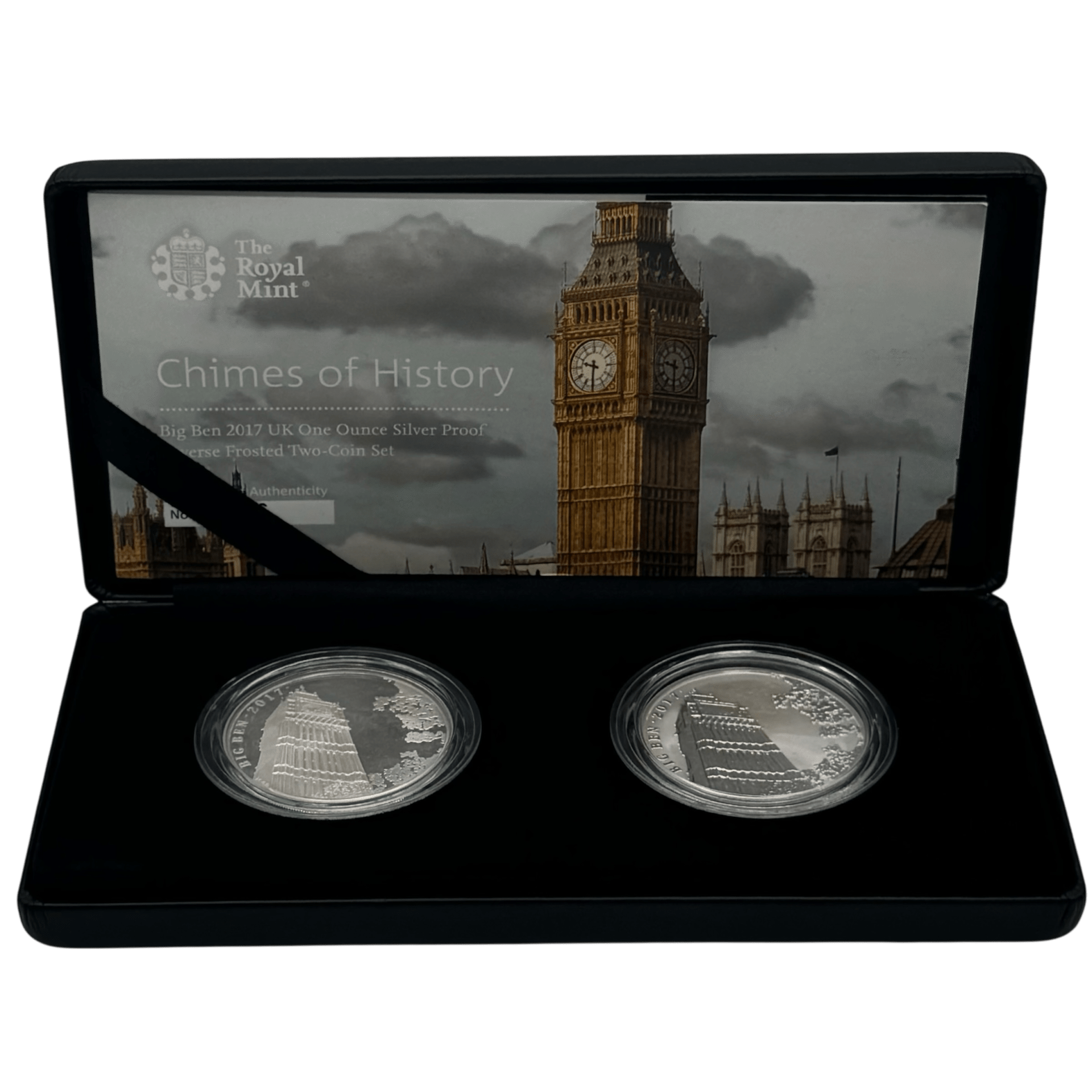 Big Ben 2017 UK One Ounce Silver Proof Reverse Frosted Two-Coin Set big ben Big Ben 2017 UK One Ounce Silver Proof Reverse Frosted Two-Coin Set