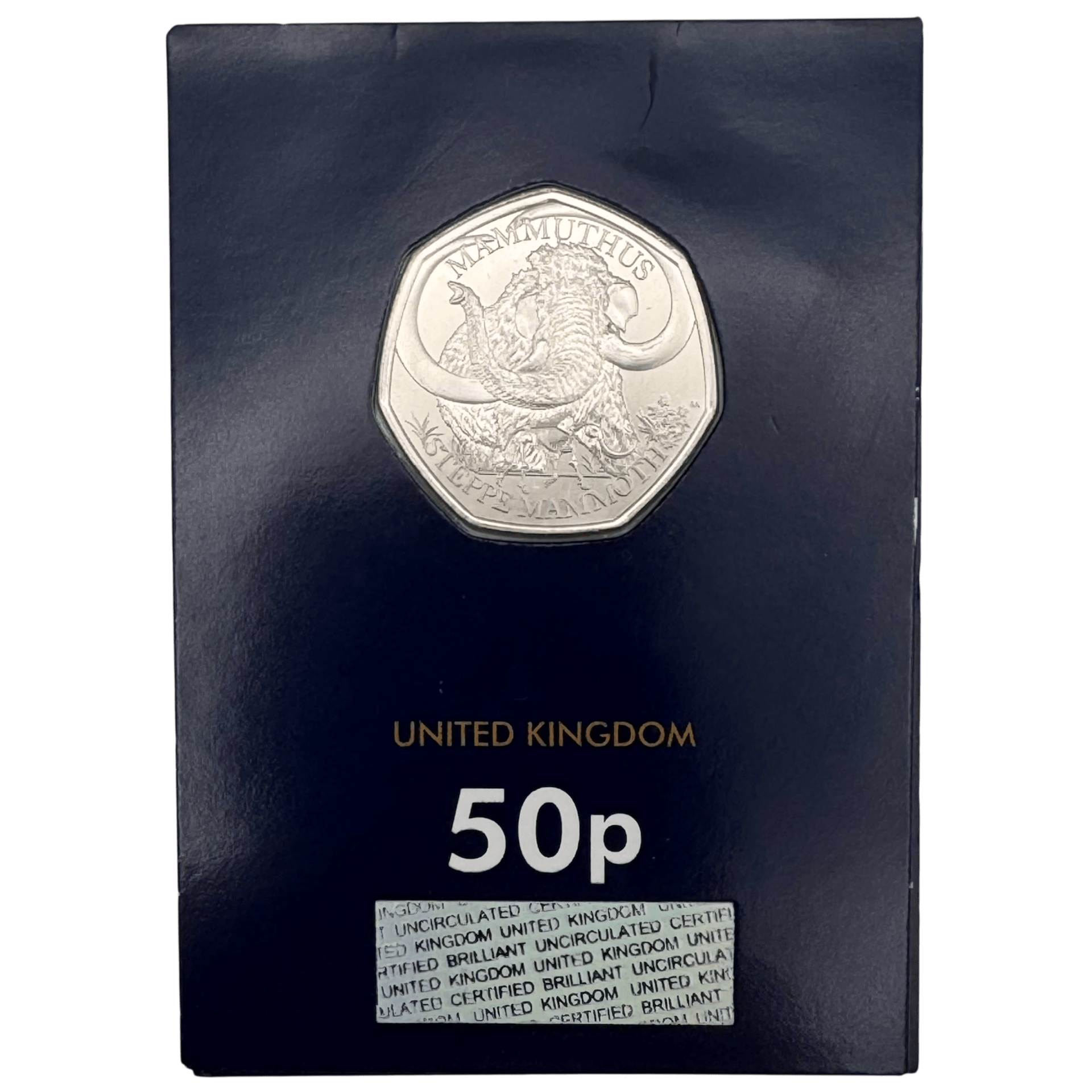 Steppe Mammoth 2024 50p Brilliant Uncirculated Coin in Change Checker Card steppe mammoth Steppe Mammoth 2024 50p Brilliant Uncirculated Coin in Change Checker Card