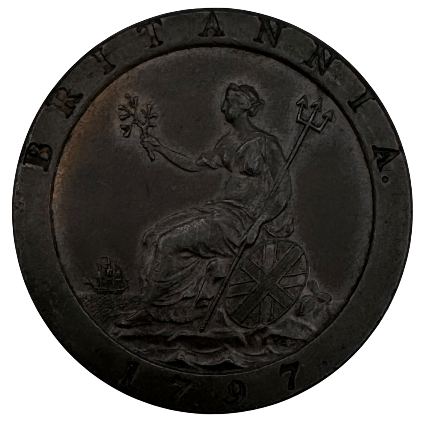George III Cartwheel Penny 1797 Almost Uncirculated cartwheel penny George III Cartwheel Penny 1797 Almost Uncirculated