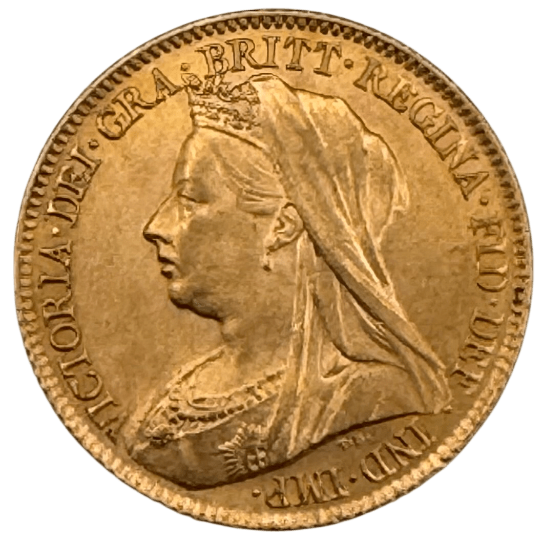 1895 Queen Victoria VH Gold Half Sovereign About Brilliant Uncirculated 1895 1895 Queen Victoria VH Gold Half Sovereign About Brilliant Uncirculated