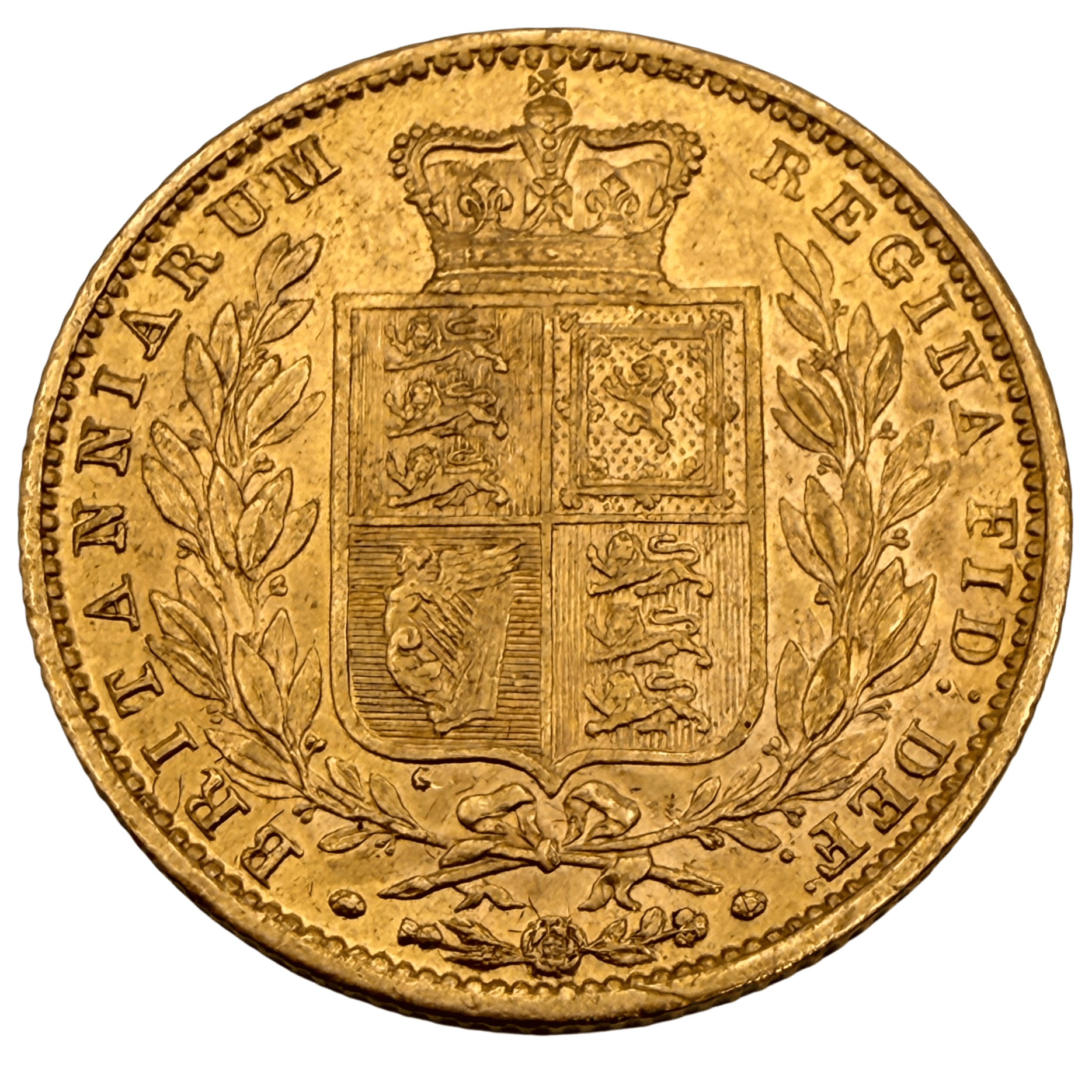 1855 Queen Victoria Shield Sovereign Good Very Fine Plus 1855 1855 Queen Victoria Shield Sovereign Good Very Fine Plus