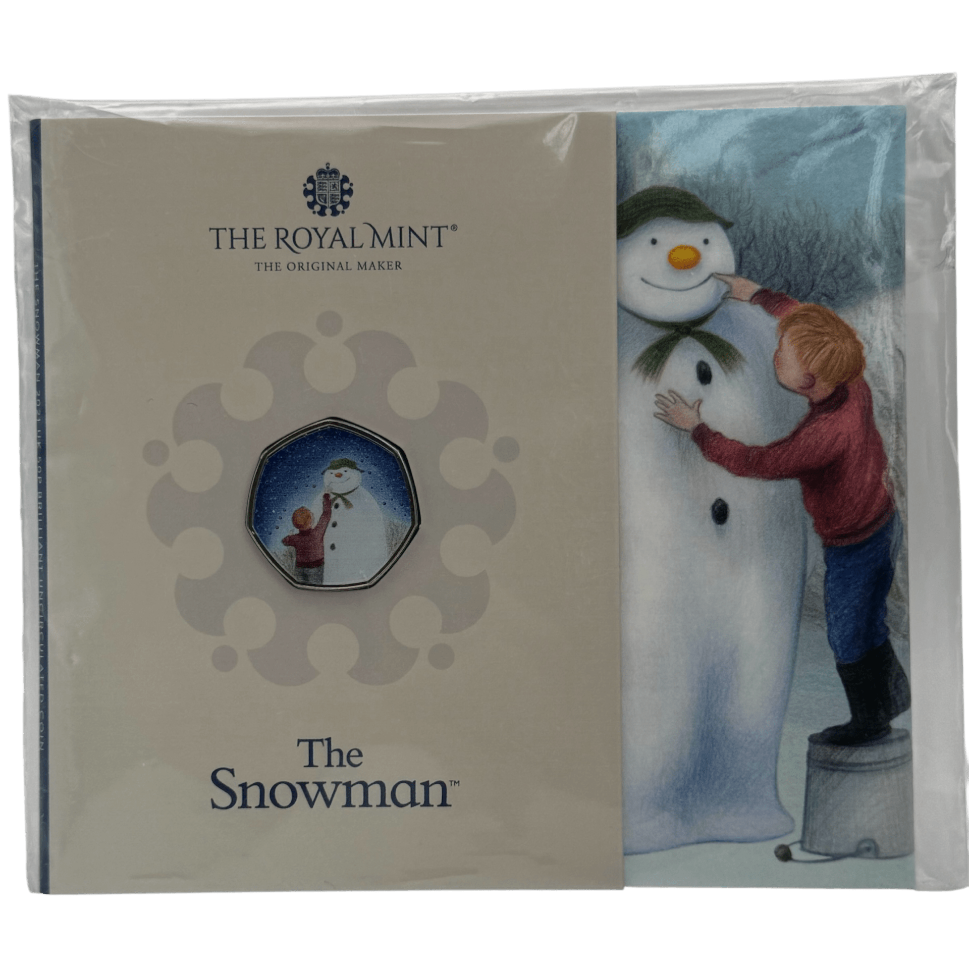 The Snowman 2021 Colour 50p Brilliant Uncirculated Coin in Blister Pack the snowman The Snowman 2021 Colour 50p Brilliant Uncirculated Coin in Blister Pack