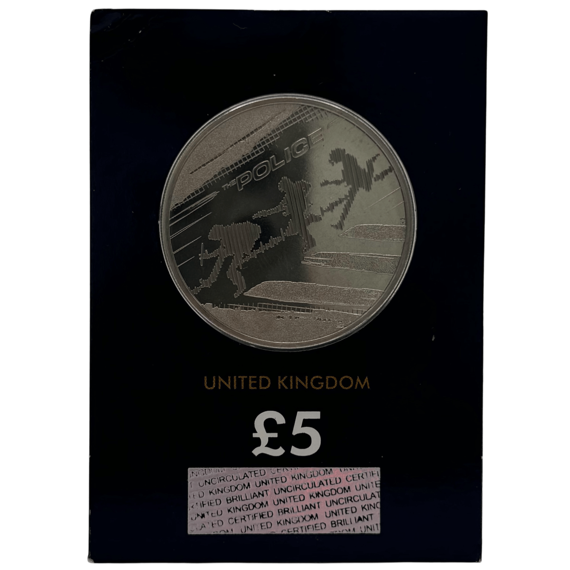 The Police 2023 £5 Brilliant Uncirculated Coin in Change Checker Card the police The Police 2023 £5 Brilliant Uncirculated Coin in Change Checker Card