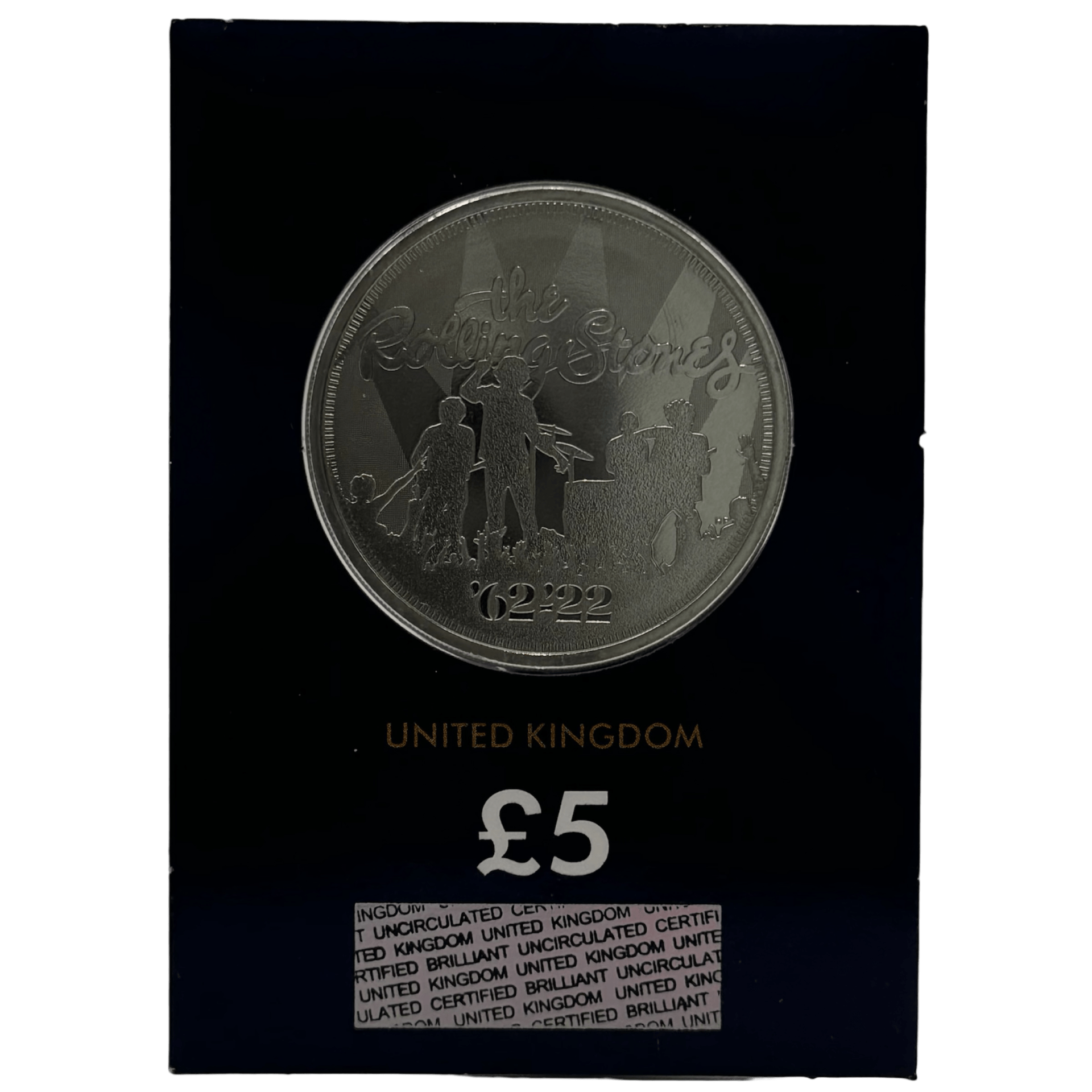 The Rolling Stones 2022 £5 Brilliant Uncirculated Coin in Change Checker Card rolling stones The Rolling Stones 2022 £5 Brilliant Uncirculated Coin in Change Checker Card