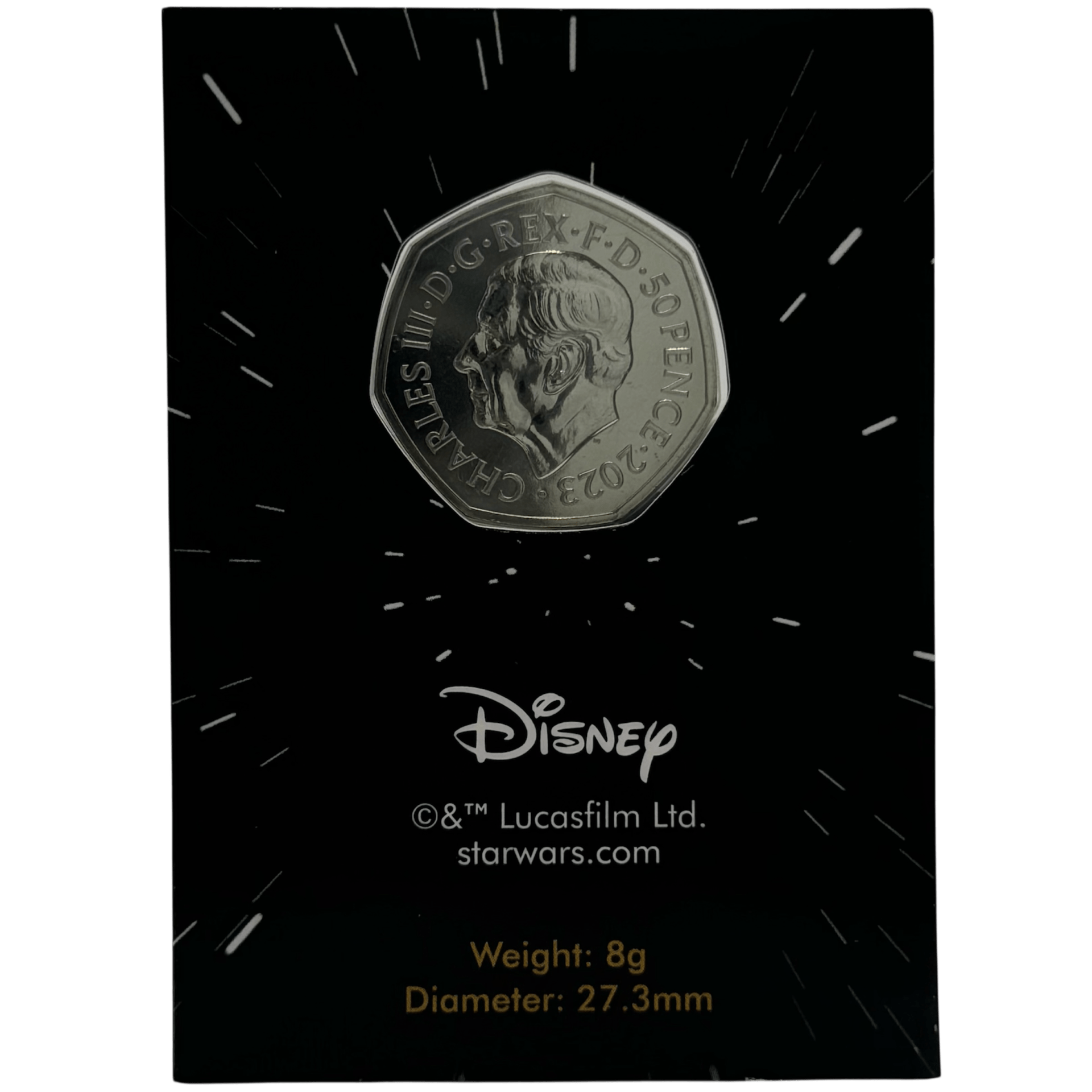 Star Wars X-Wing 50p Brilliant Uncirculated Coin in Change Checker Card star wars Star Wars X-Wing 50p Brilliant Uncirculated Coin in Change Checker Card
