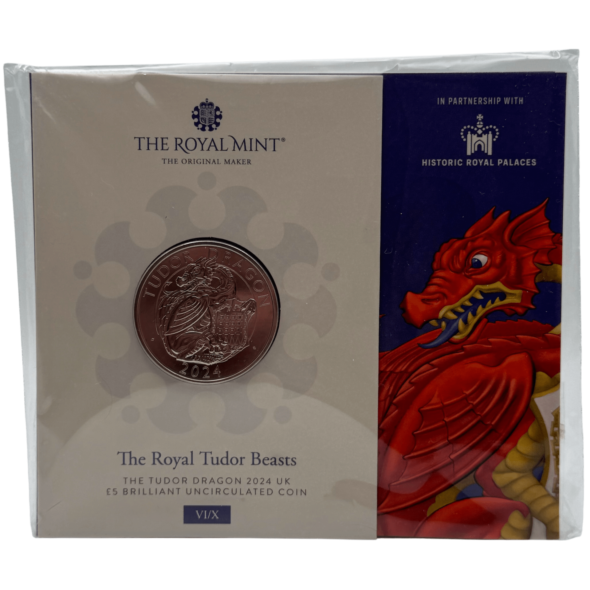 The Tudor Dragon 2024 UK £5 Brilliant Uncirculated Coin in Blister Pack tudor dragon The Tudor Dragon 2024 UK £5 Brilliant Uncirculated Coin in Blister Pack