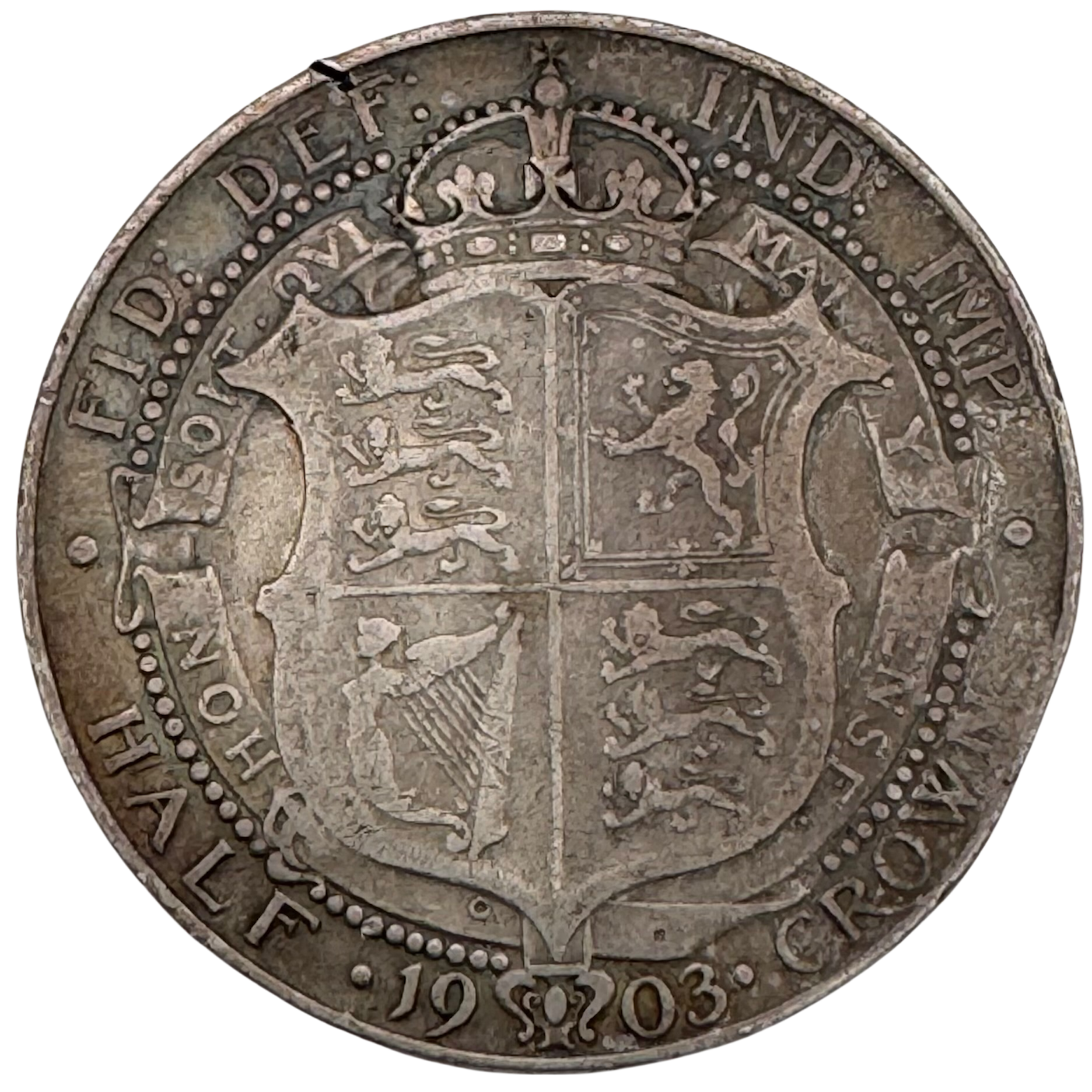 1903 Edward VII Halfcrown Scarce Good Fine (Slight Edge Knock) 1903 1903 Edward VII Halfcrown Scarce Good Fine (Slight Edge Knock)