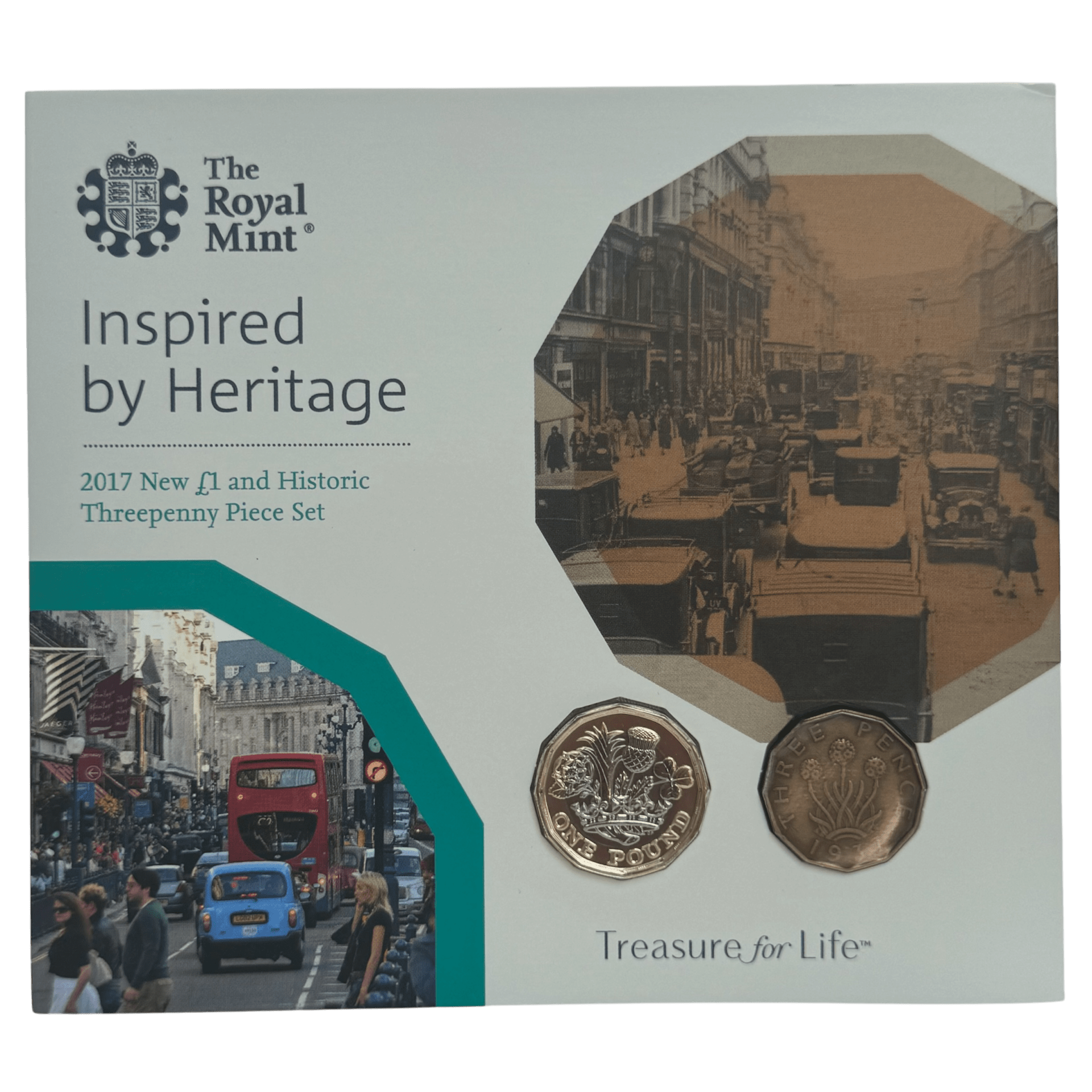 2017 New £1 and Historic Threepenny Piece Set in Blister Pack new £1 2017 New £1 and Historic Threepenny Piece Set in Blister Pack