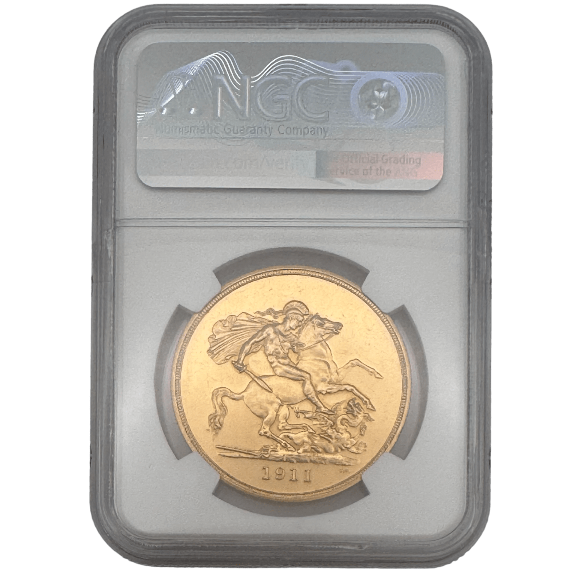 1911 George V Gold £5 Coin Graded By NGC as PF58 1911 1911 George V Gold £5 Coin Graded By NGC as PF58