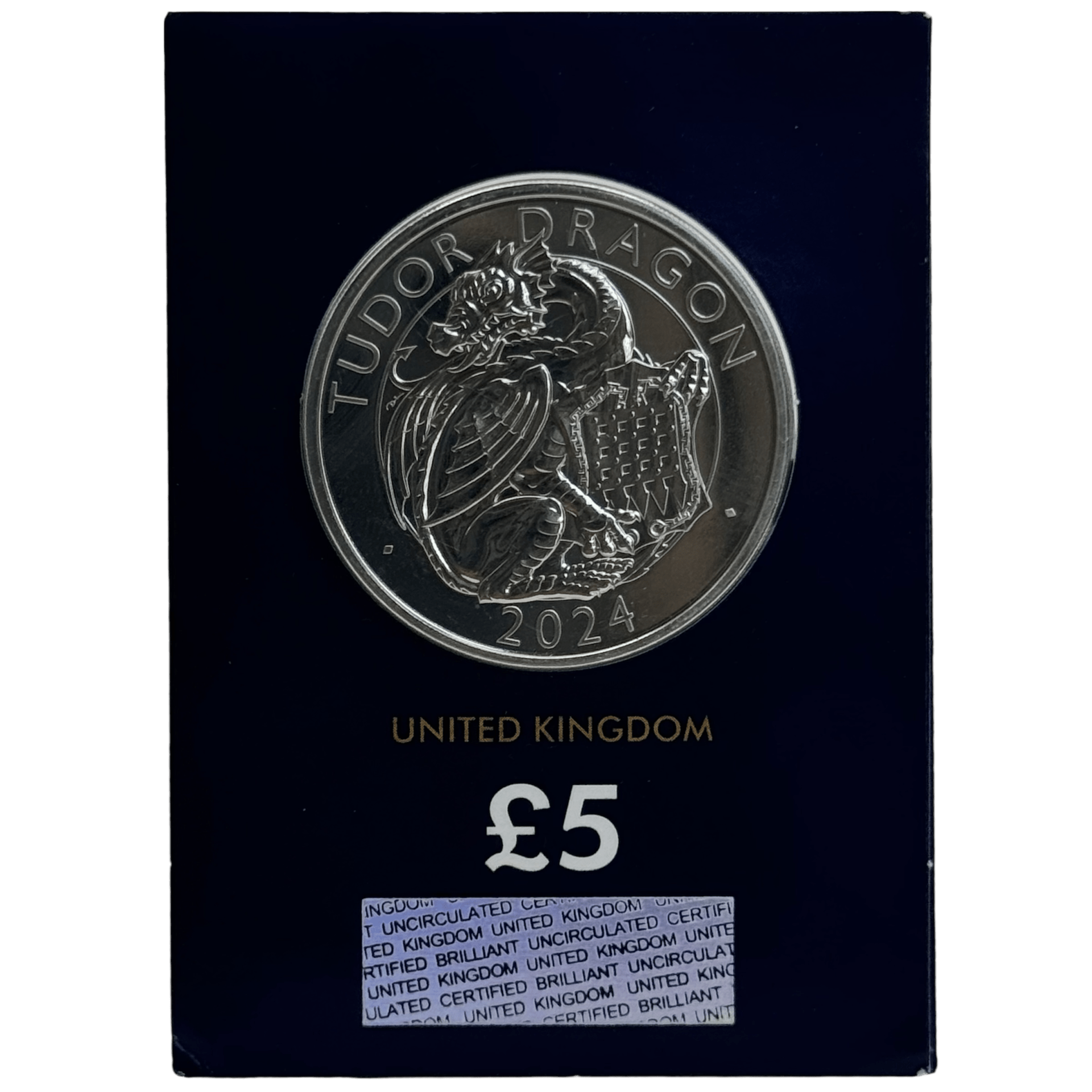 2024 Tudor Dragon UK Brilliant Uncirculated £5 Coin in Change Checker Card 2024 2024 Tudor Dragon UK Brilliant Uncirculated £5 Coin in Change Checker Card