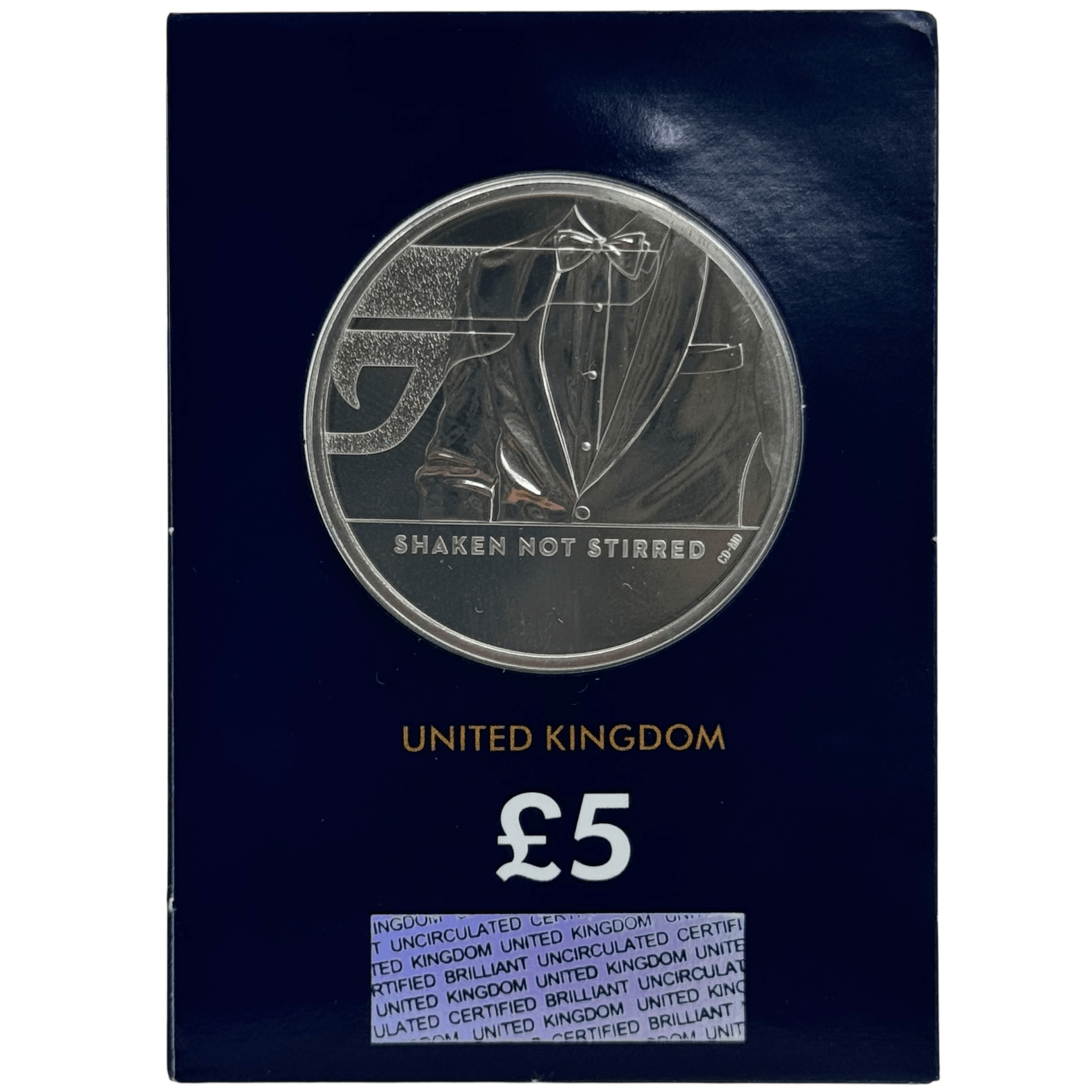 Shaken not Stirred - 2020 James Bond Brilliant Uncirculated £5 Coin in Change Checker Card shaken not stirred Shaken not Stirred - 2020 James Bond Brilliant Uncirculated £5 Coin in Change Checker Card