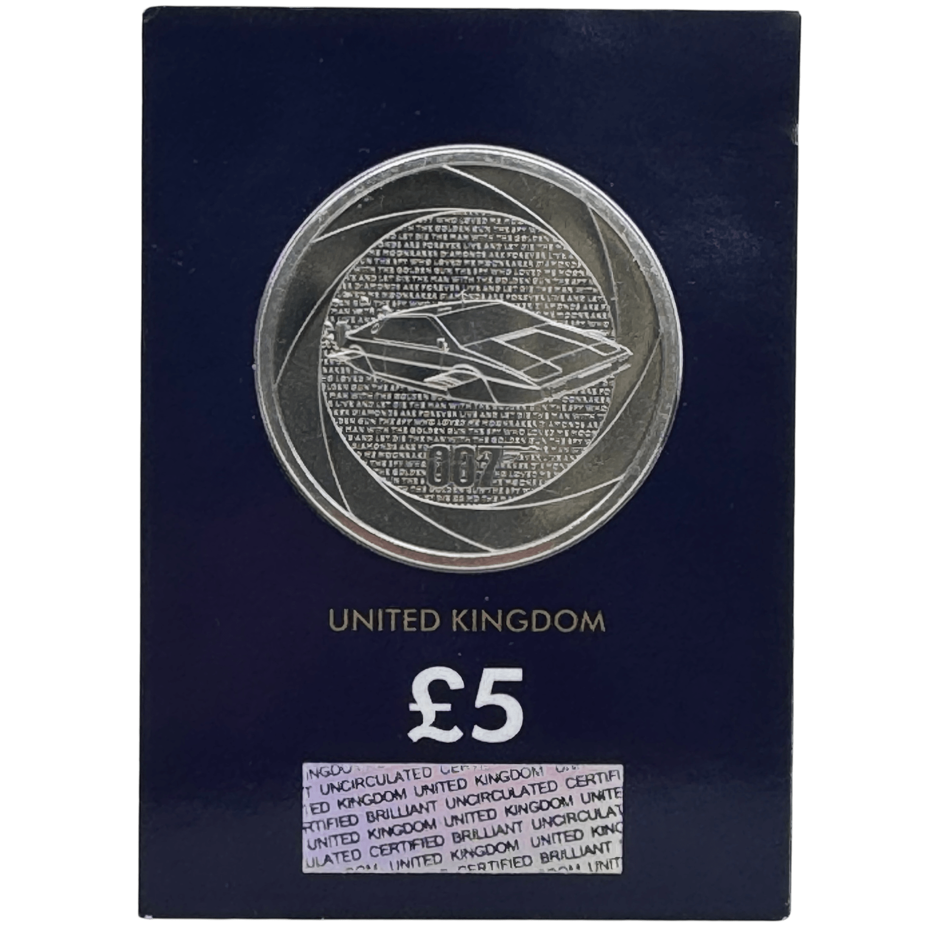 Six decades of 007 Complete Brilliant Uncirculated £5 Coin Series in Change Checker Cards six decades Six decades of 007 Complete Brilliant Uncirculated £5 Coin Series in Change Checker Cards