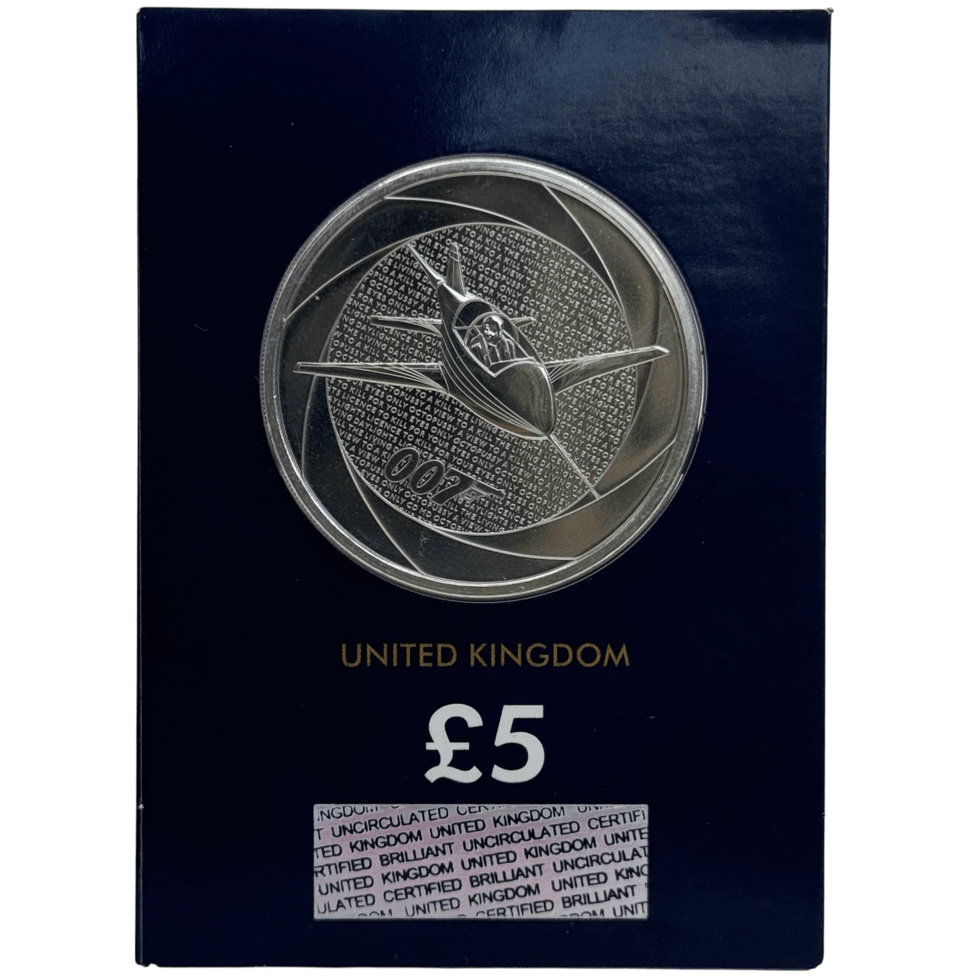 Six decades of 007 Complete Brilliant Uncirculated £5 Coin Series in Change Checker Cards six decades Six decades of 007 Complete Brilliant Uncirculated £5 Coin Series in Change Checker Cards