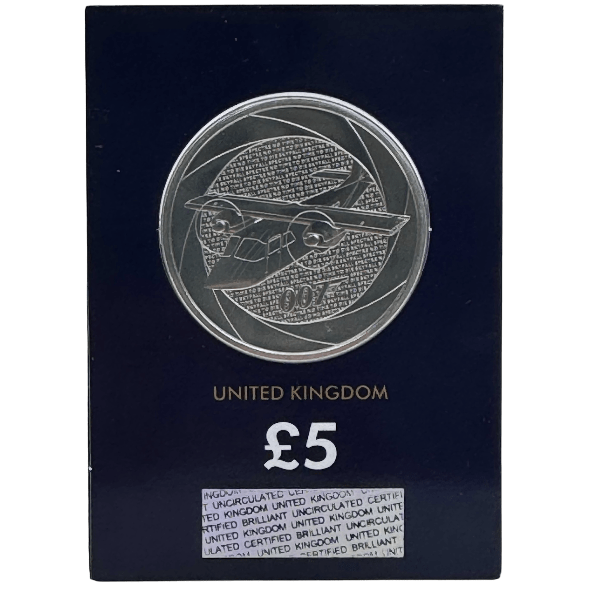 Six decades of 007 Complete Brilliant Uncirculated £5 Coin Series in Change Checker Cards six decades Six decades of 007 Complete Brilliant Uncirculated £5 Coin Series in Change Checker Cards