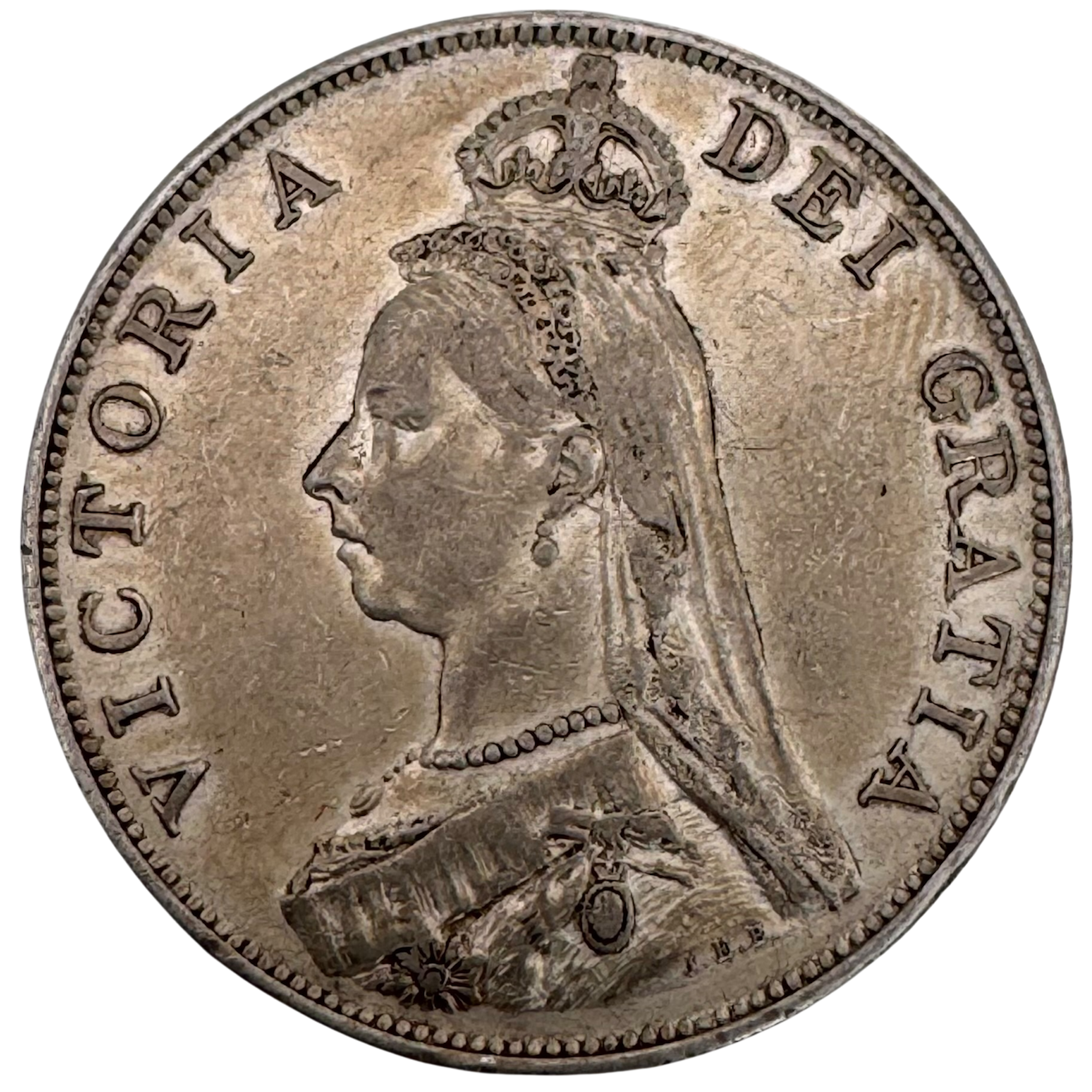 1890 Queen Victoria Jubilee Head Double Florin Good Very Fine 1890 1890 Queen Victoria Jubilee Head Double Florin Good Very Fine