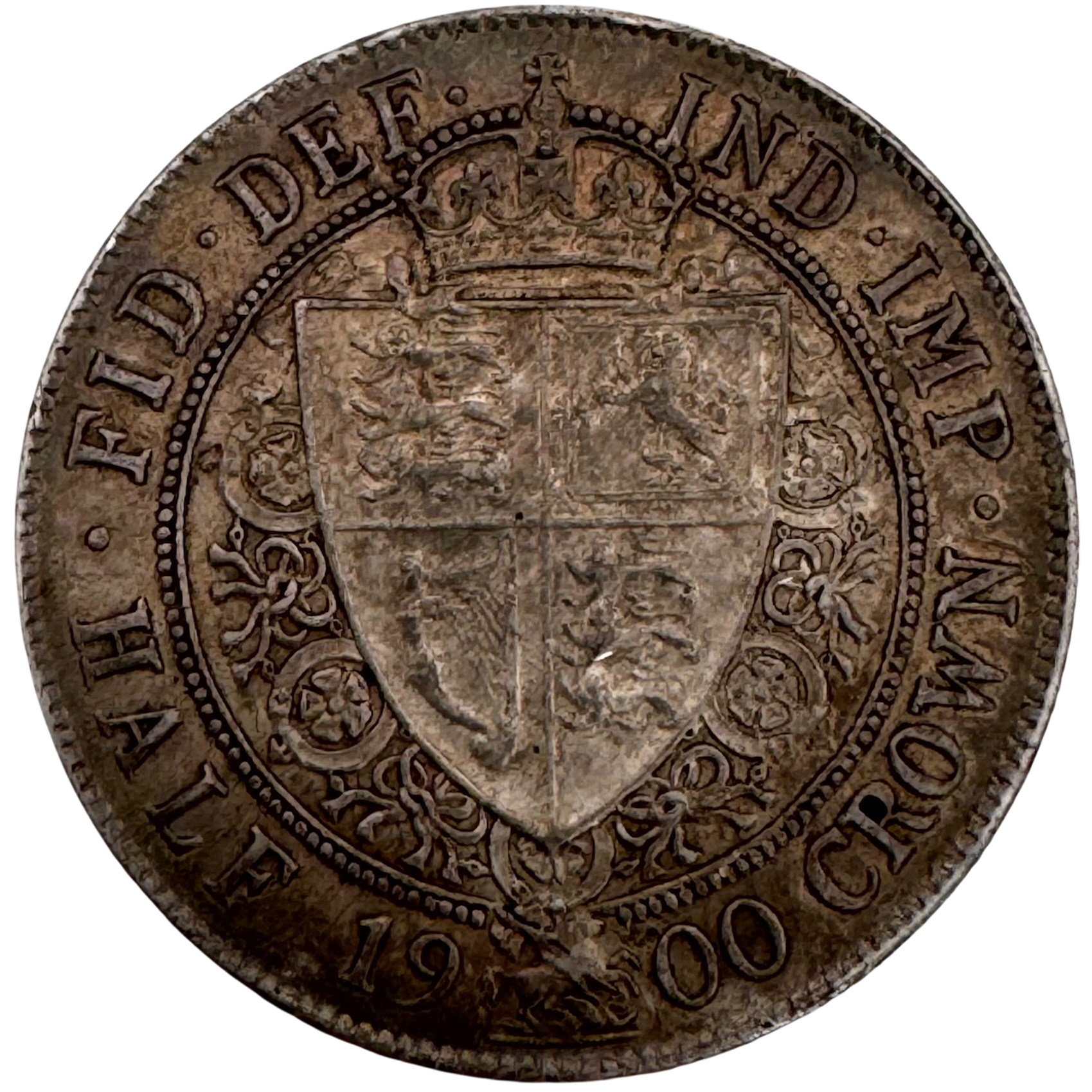 1900 Queen Victoria Veil Head Halfcrown About Extremely Fine Toned 1900 1900 Queen Victoria Veil Head Halfcrown About Extremely Fine Toned
